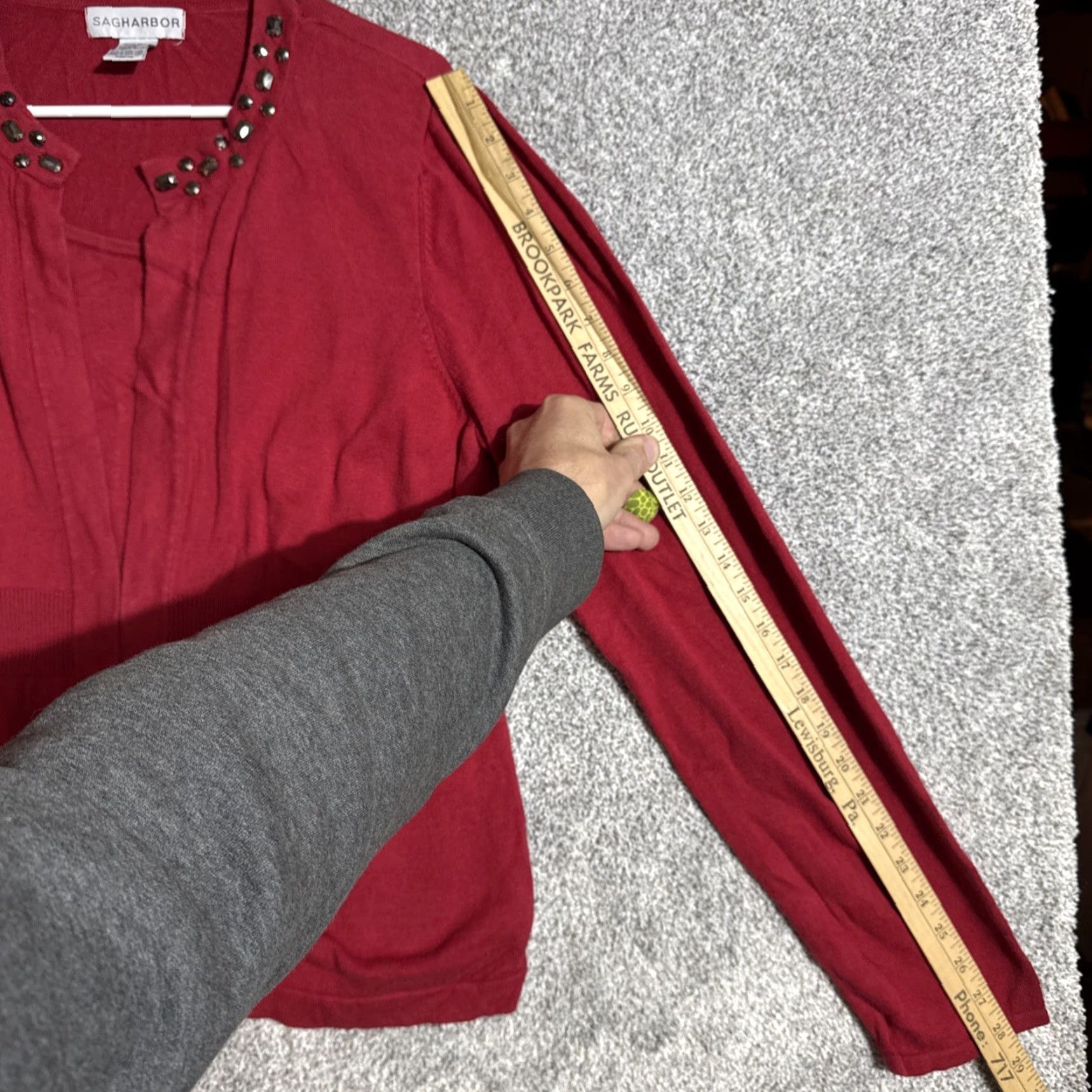 Vintage VINTAGE Sag Harbor Cardigan Sweater Womens XL Red Beaded Grandmacore 90s Chic Size XL / US 12-14 / IT 48-50 - 4 Thumbnail