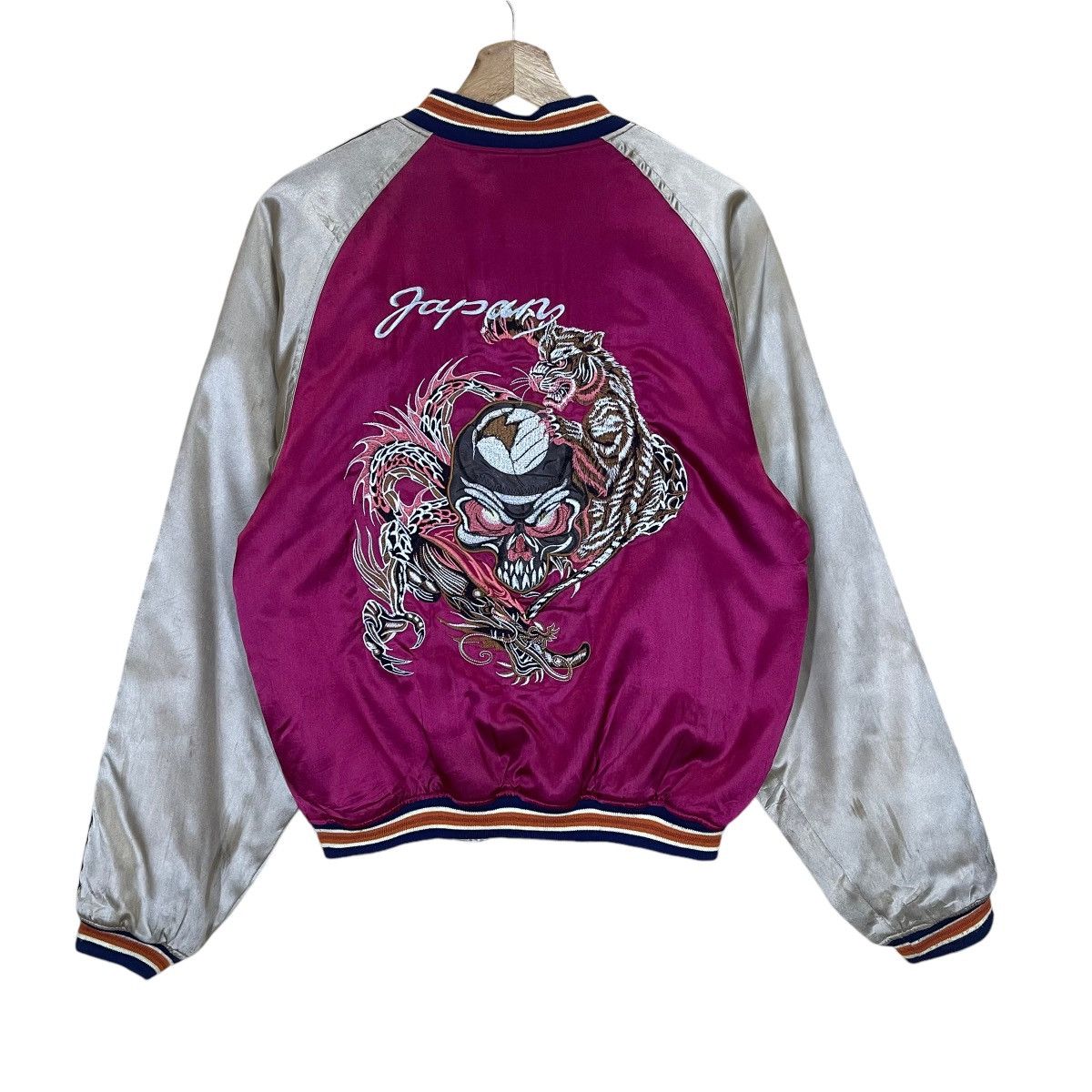 Japanese Brand Sukajan Dragon Embroidered Satin Jacket Size US M / EU 48-50 / 2 - 1 Thumbnail