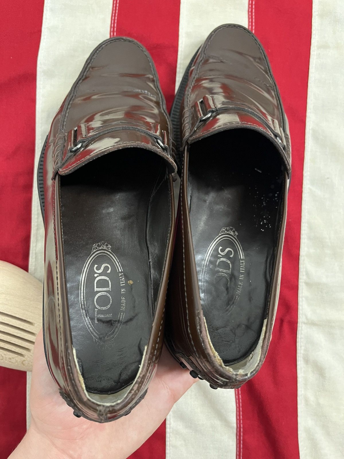Tod's TOD'S Brown Patent Leather Loafers EU 39 Size US 8 / EU 41 - 10 Thumbnail