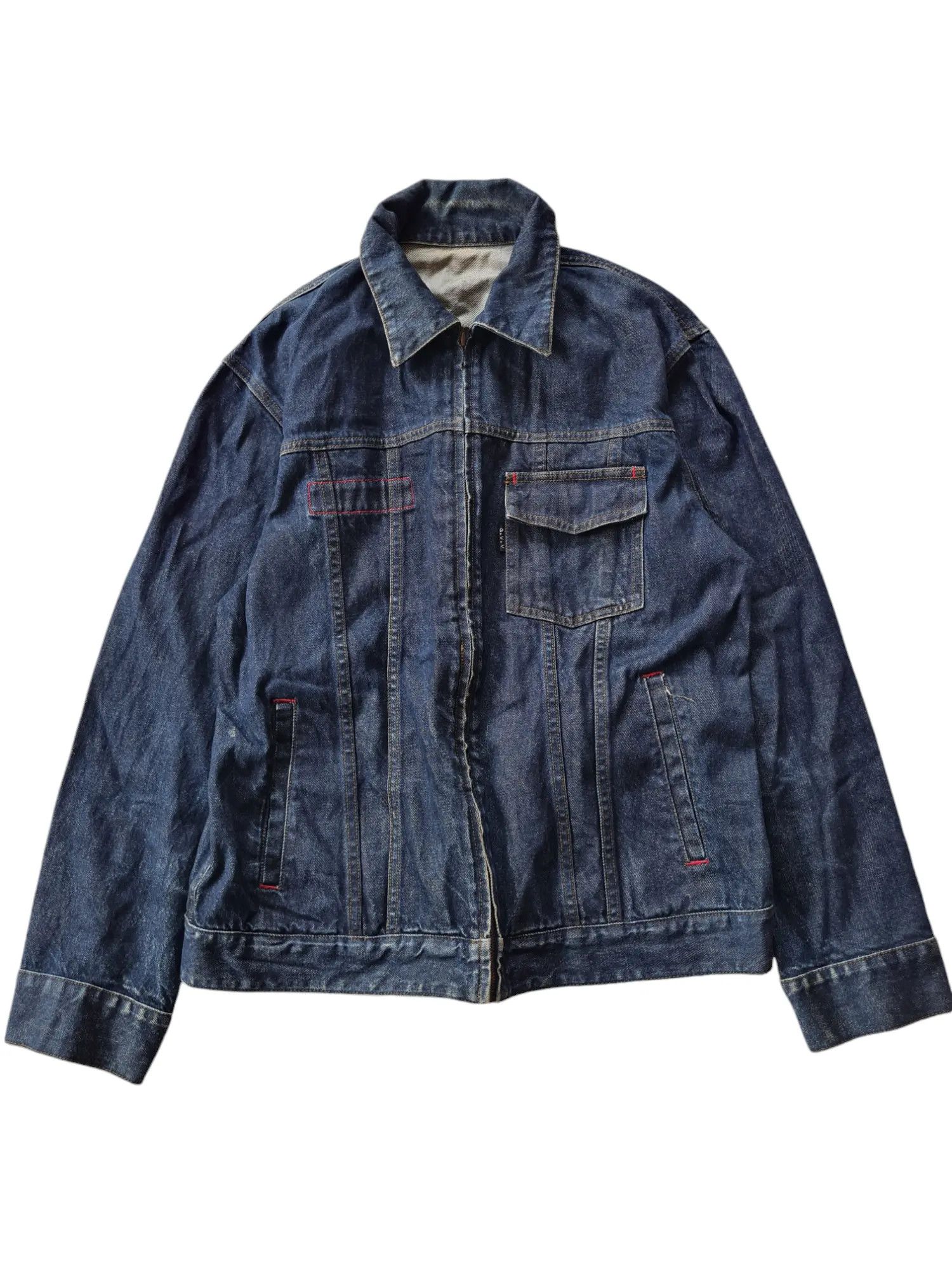 Vintage A.V.V Homme Denim Jacket Size US L / EU 52-54 / 3 - 2 Thumbnail