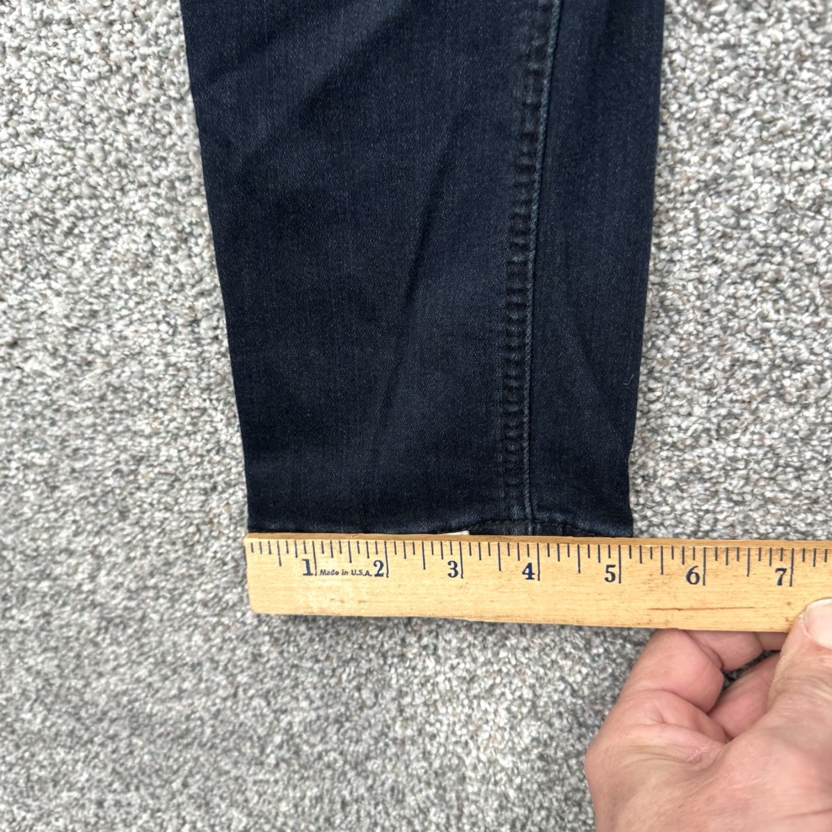 Vintage Diane Gilman Legging Jeans Womens 0 US 2 Denim Straight Black Dark Office Chic Streetwear 2010s Womens Size 25" / US 0 / IT 36 - 2 Thumbnail