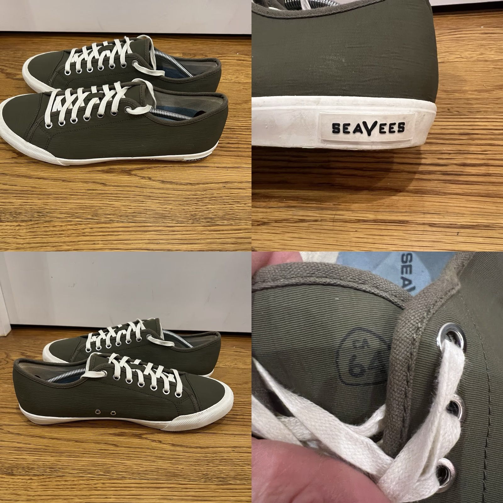 SeaVees SeaVees Army Issue Low Classic Military Olive Sneakers Mens 11.5 Green Lace Up Casual Sneaker Size US 11.5 / EU 44-45 - 8 Thumbnail