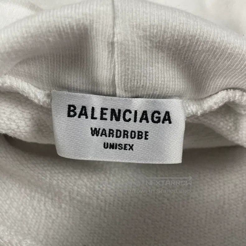 Balenciaga Balenciaga Castle Print White Hooded Sweatshirt Size US S / EU 44-46 / 1 - 3 Thumbnail