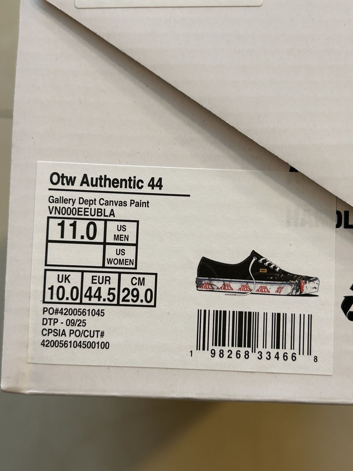 Gallery Dept. × Vans Gallery Dept Vans Authentic black art basel Size US 11 / EU 44 - 7 Thumbnail