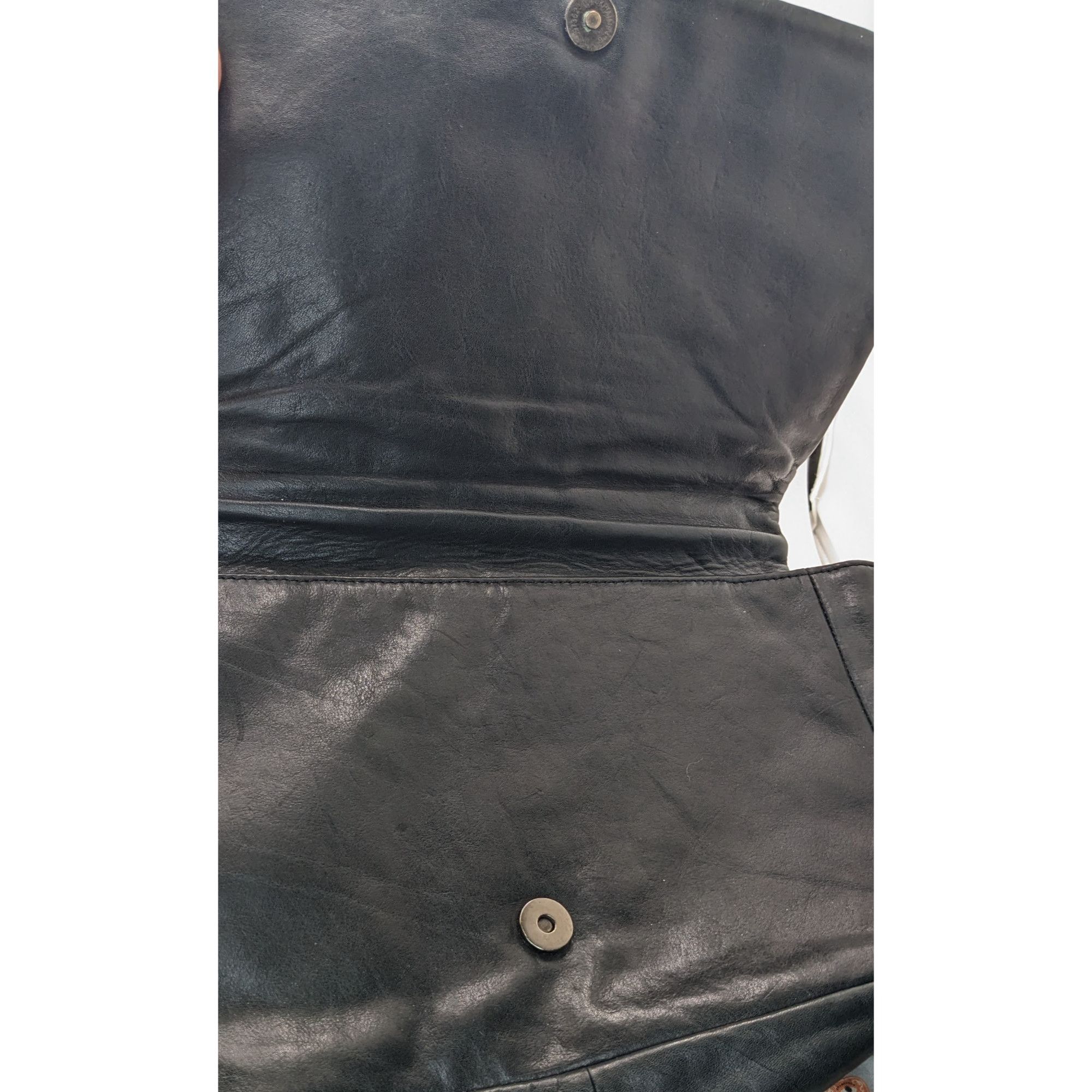 Zara Zara Black Faux Leather Shoulder Bag With Mirrored Accents & Size ONE SIZE - 11 Thumbnail