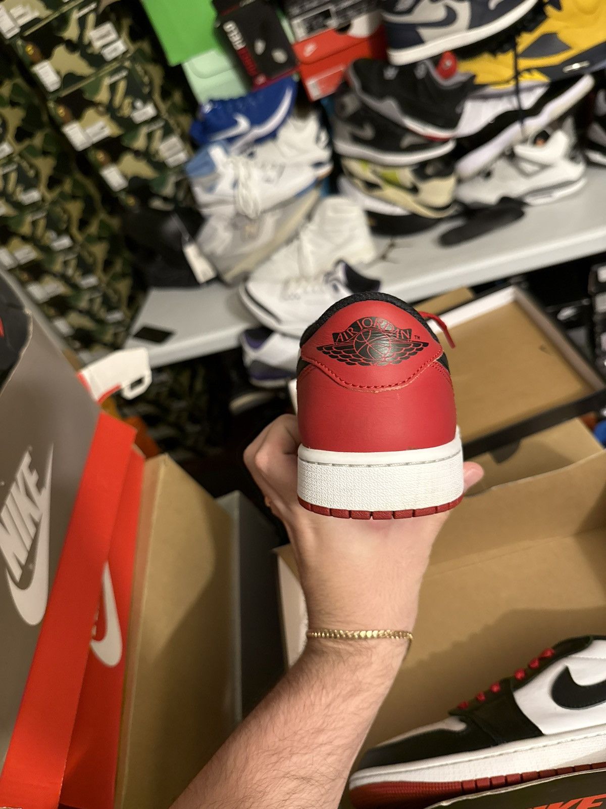 Jordan Brand Jordan retro 1 low black toe sz 9 Size US 9 / EU 42 - 4 Thumbnail