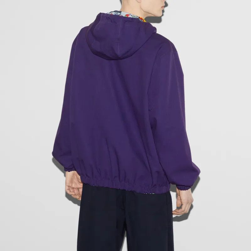 Gucci o1mt1gz0325 Reversible Cotton Ripstop Jacket in Purple Size US S / EU 44-46 / 1 - 5 Thumbnail