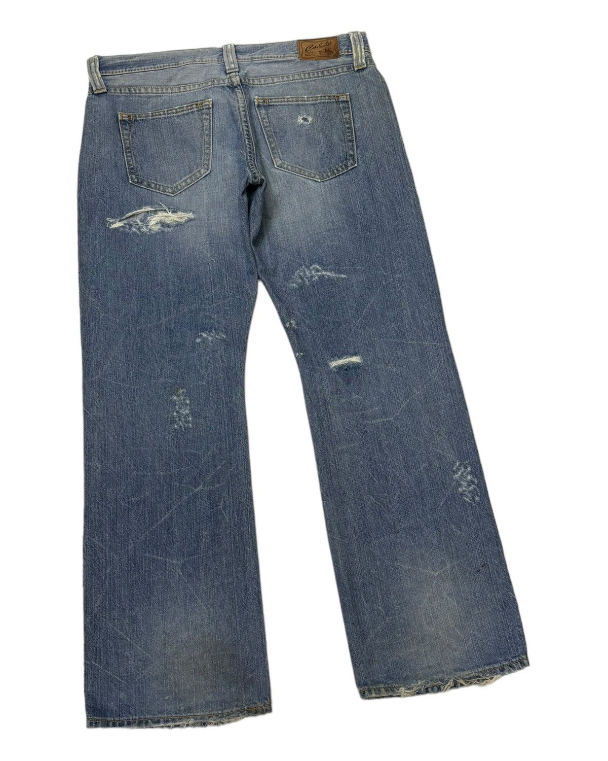 If Six Was Nine VINTAGE CO&LU THRASHED DISTRESS RIPS BAGGY FLARE JEANS Size US 36 / EU 52 - 6 Thumbnail