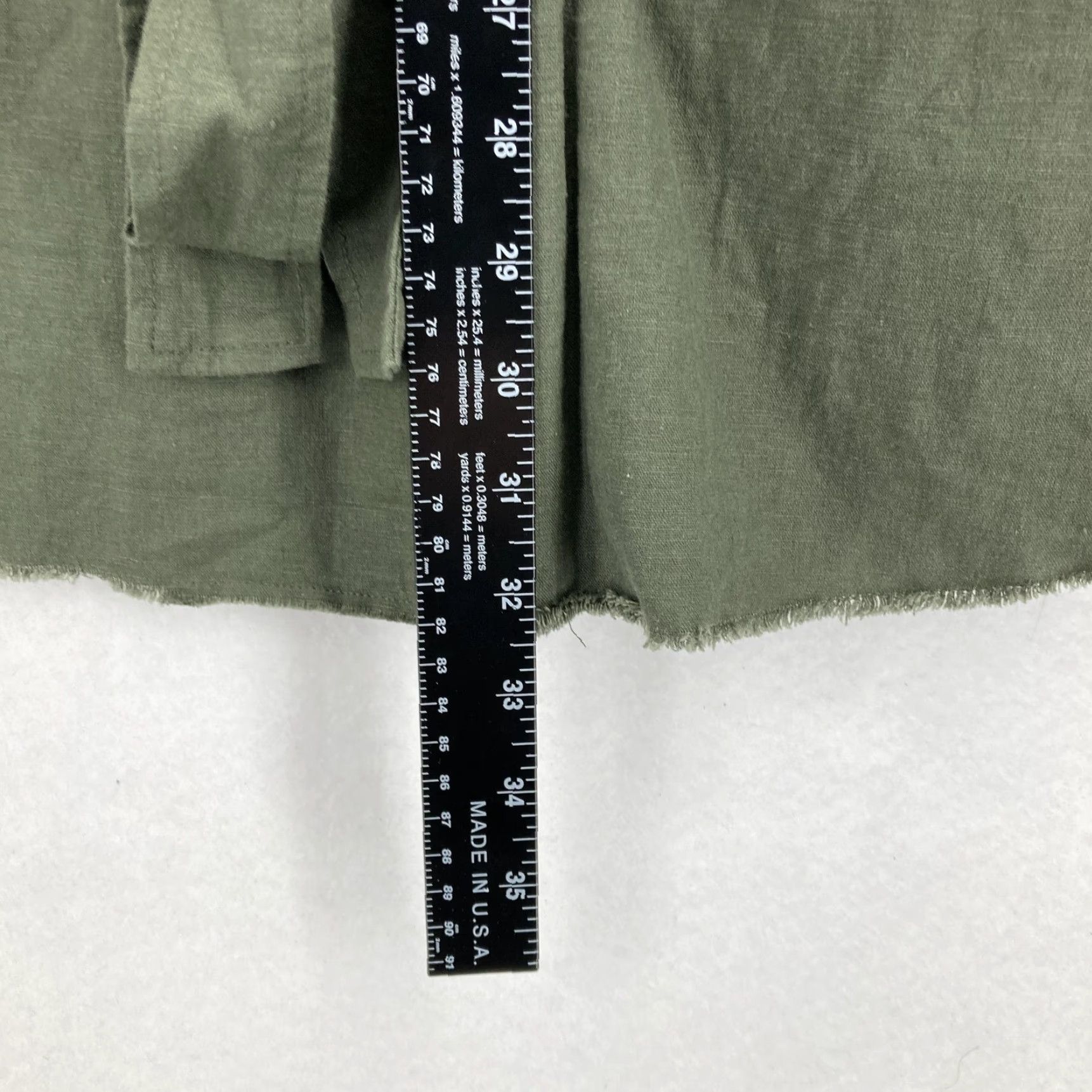 Torrid Torrid Jacket Womens 12 Olive Anorak Linen Blend Belted Utility Roll Tab Jacket Size XL / US 12-14 / IT 48-50 - 7 Thumbnail