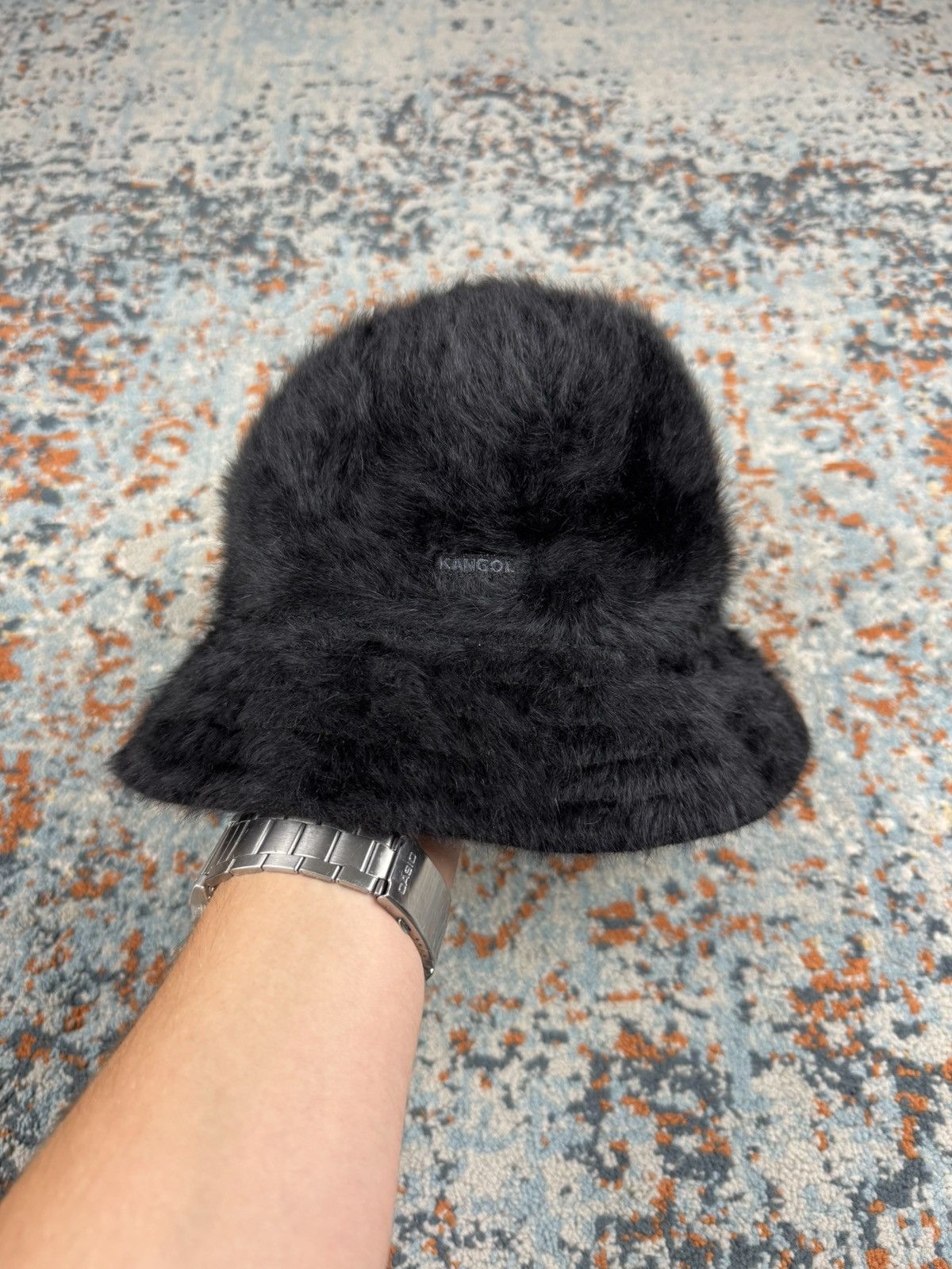 Kangol Vintage Y2K Kangol angora fuzzy hairy hat dark akademka Size ONE SIZE - 2 Thumbnail