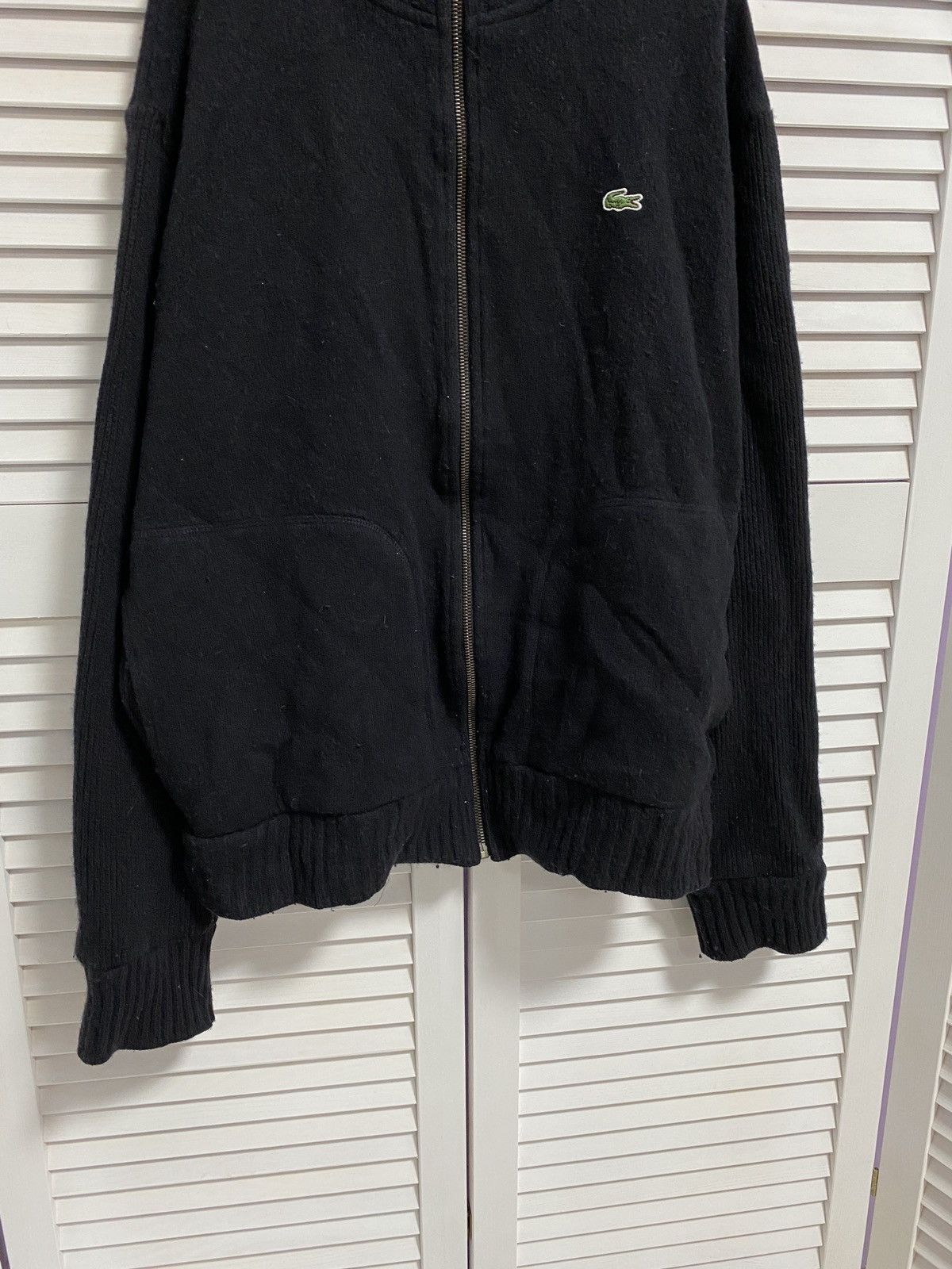 Lacoste 🥵 Vintage 90s Zip Up Sweater LACOSTE WOOL Mini Logo CASUAL Size US L / EU 52-54 / 3 - 3 Thumbnail