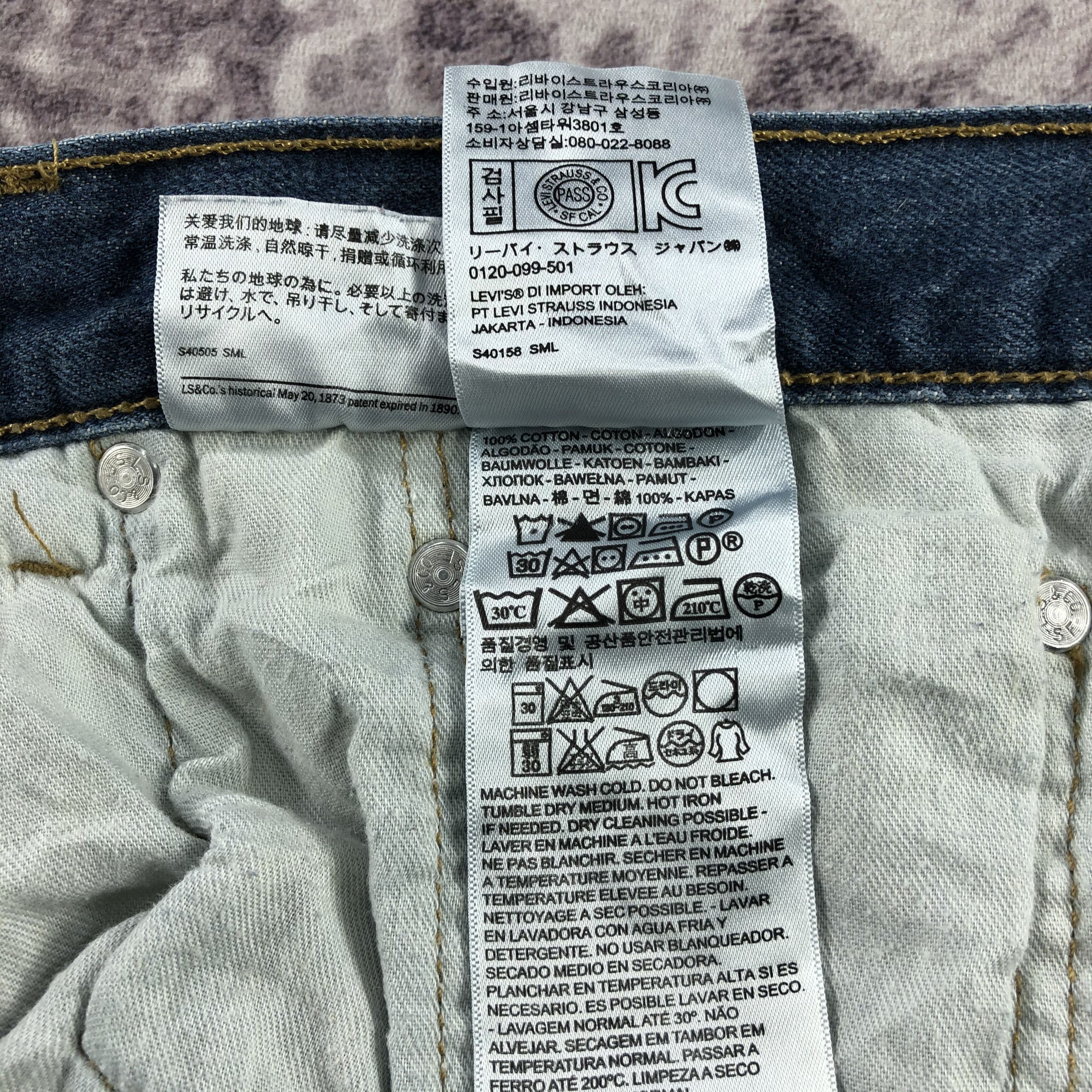 Levi's Vintage Blue Wash Levis 501 Jeans-JM3091 Size US 40 / EU 56 - 11 Thumbnail