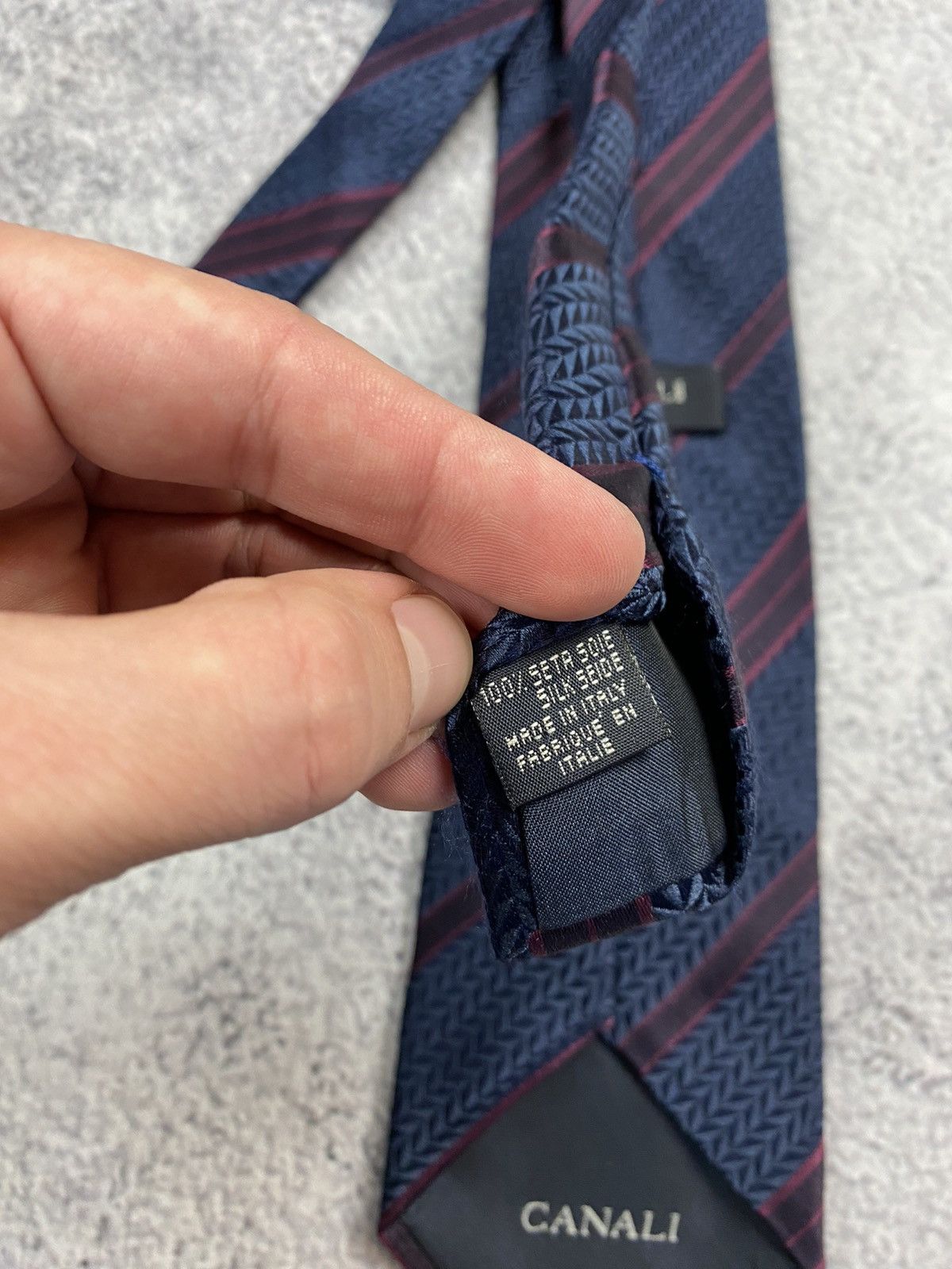 Canali Canali Striped Silk Tie Size ONE SIZE - 12 Thumbnail