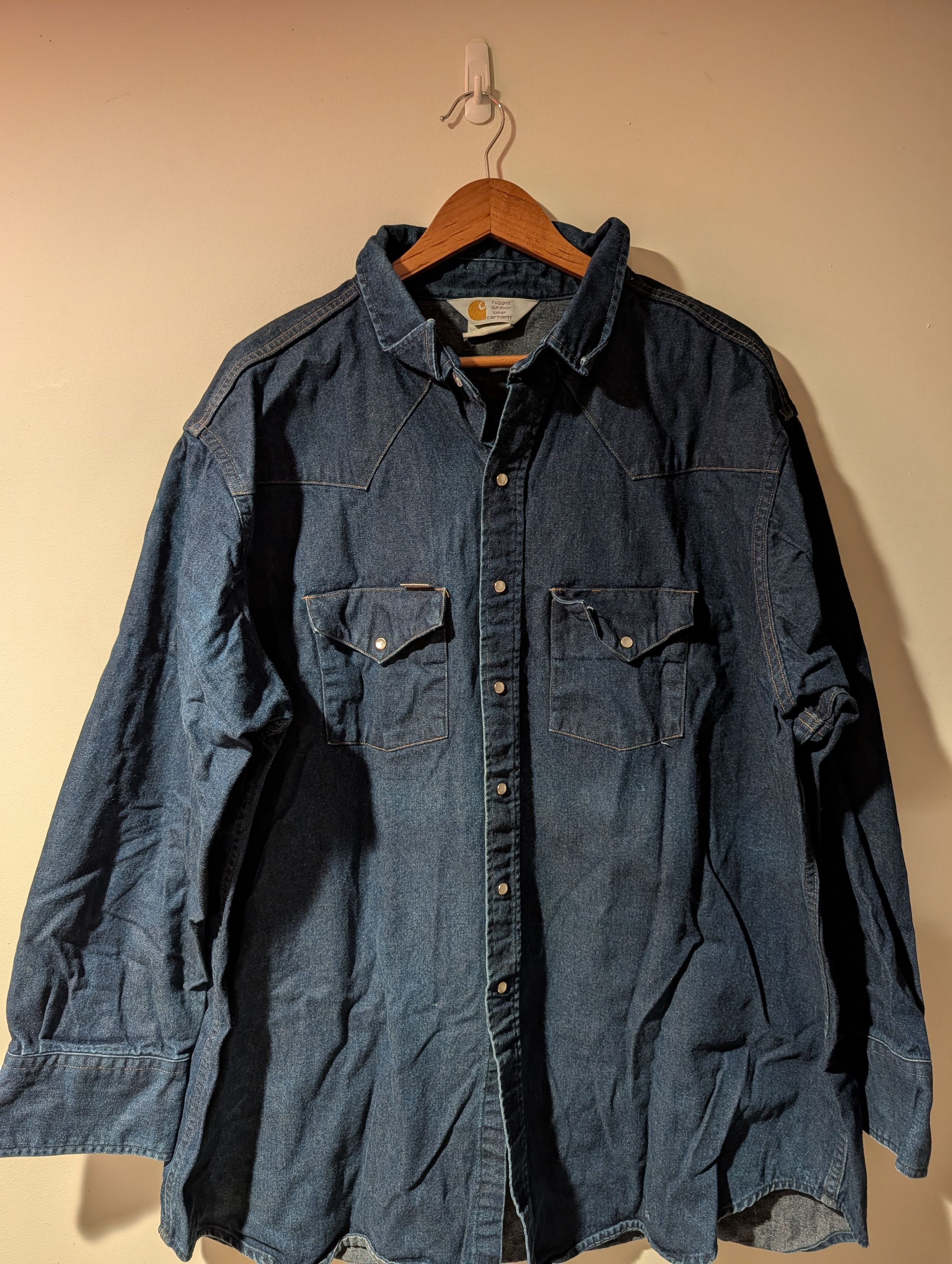 Carhartt Carhartt Rugged Outdoor Wear Denim Western Button Shirt Size US XXL / EU 58 / 5 - 1 Thumbnail
