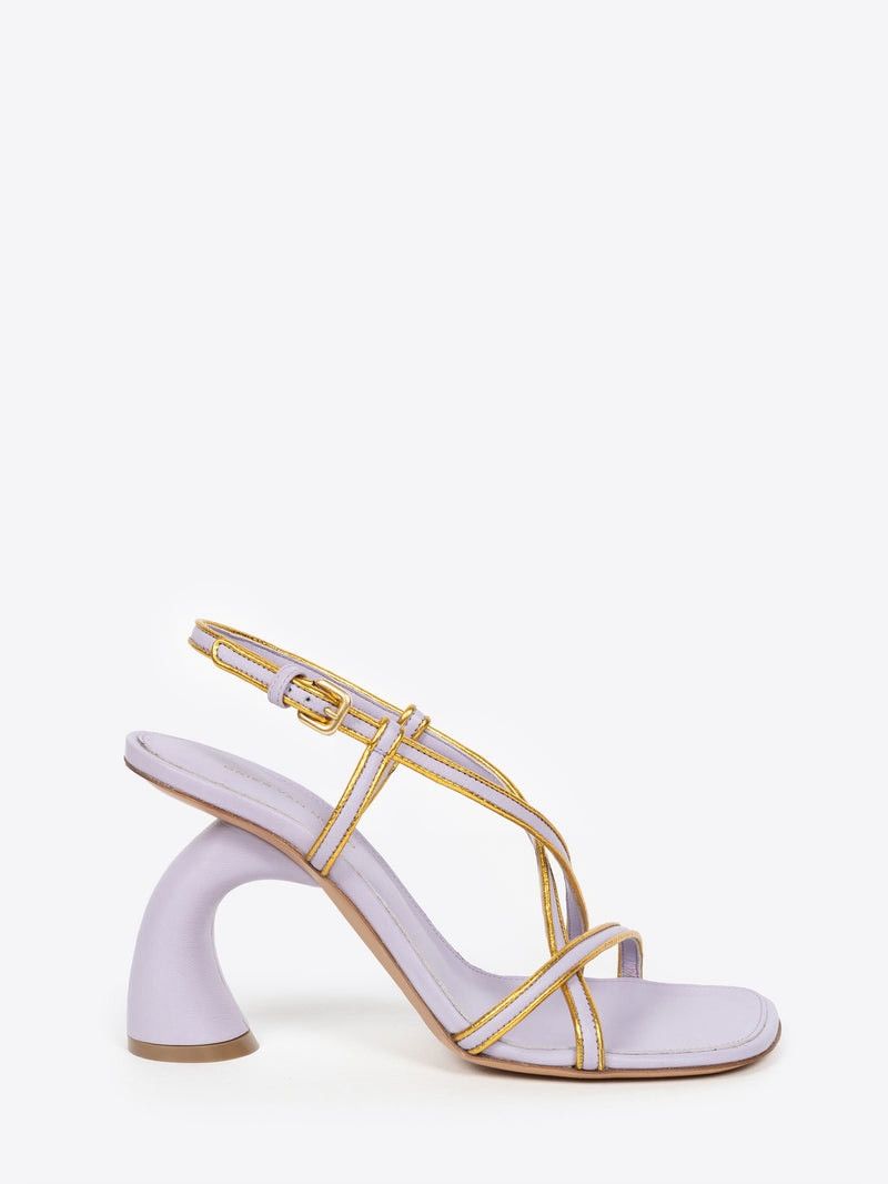 Dries Van Noten Dries Van noten Lilac Gold Trimmed Sandals Size 40 EU 10 US Size US 9 / IT 39 - 1 Thumbnail