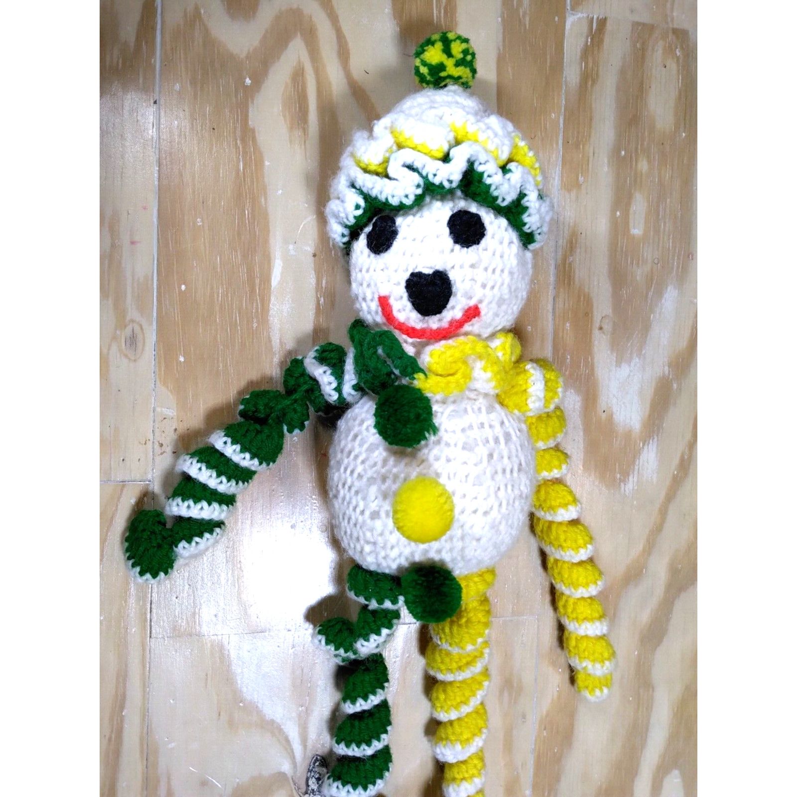 Handmade Snowman Amigurumi Style Crochet - Heavy Yarn Stuffed 29" Size ONE SIZE - 2 Thumbnail