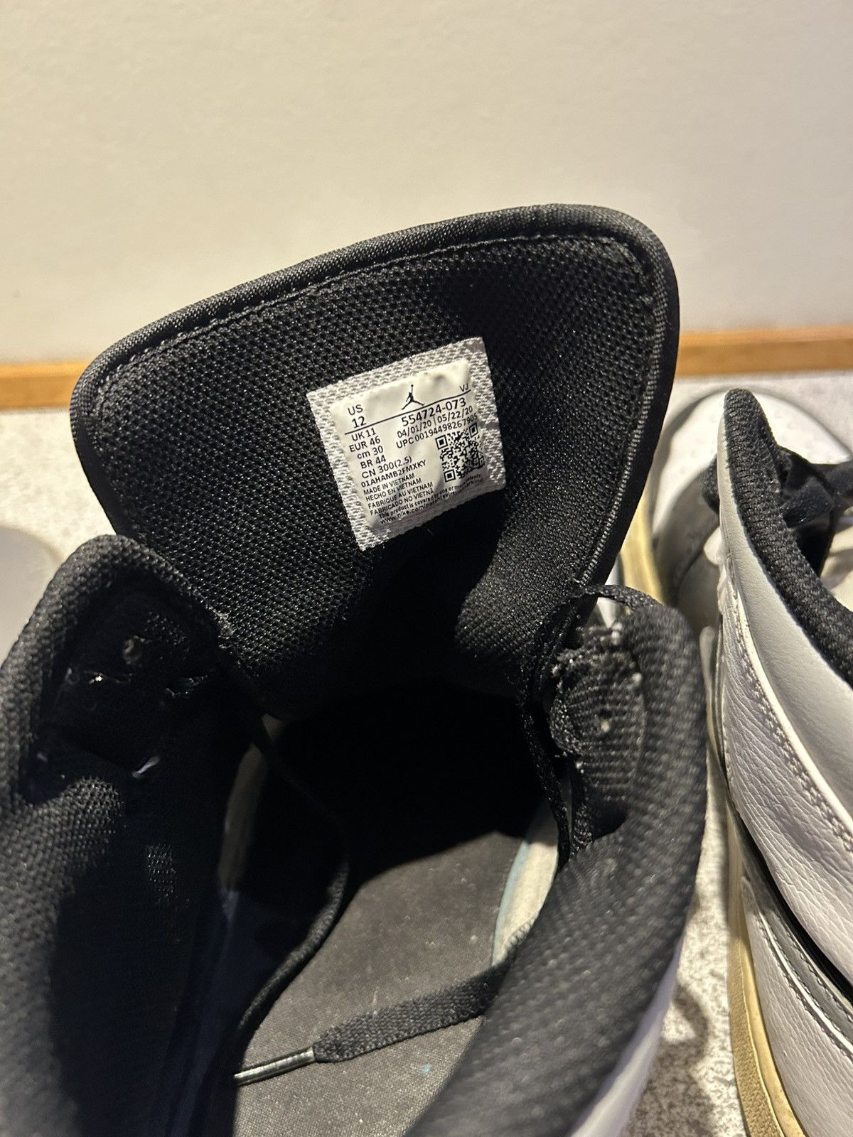 Jordan Brand × Nike Jordan 1 White Shadow mid Size US 12 / EU 45 - 4 Thumbnail