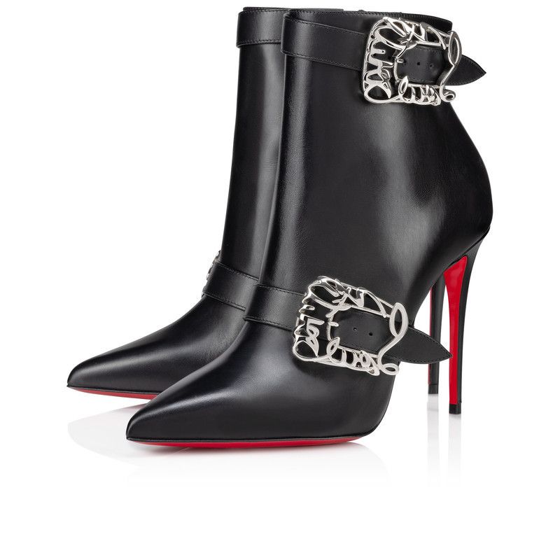 Christian Louboutin os11x0526 Giddylina Booty 100mm Low Boots in Black Size US 9 / IT 39 - 2 Thumbnail