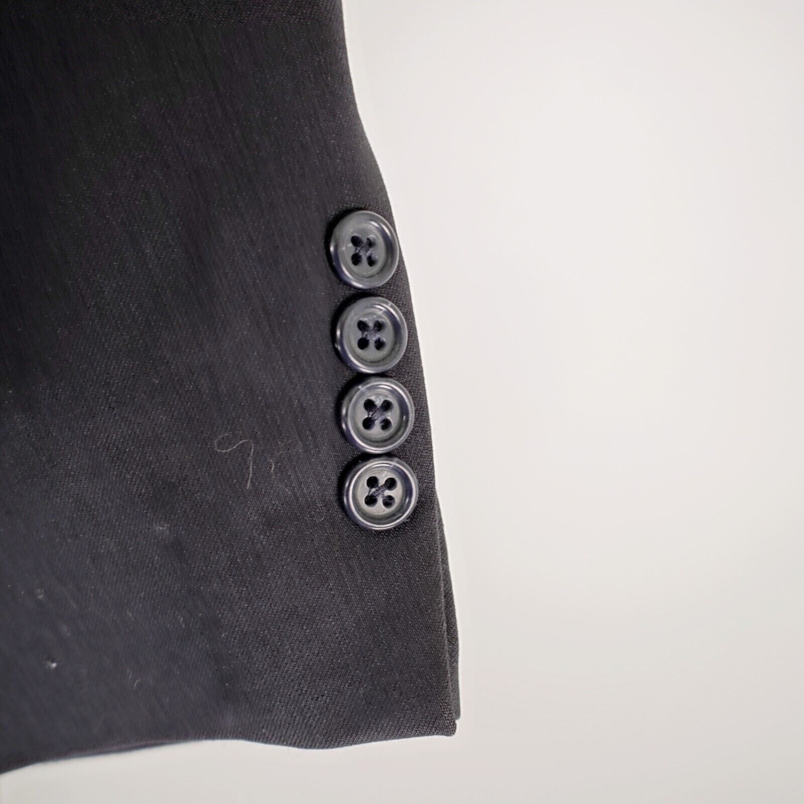 Pronto Uomo Pronto Uomo Comfort Stretch Worsted Wool Black 2 Button Suit Size 48L - 4 Thumbnail