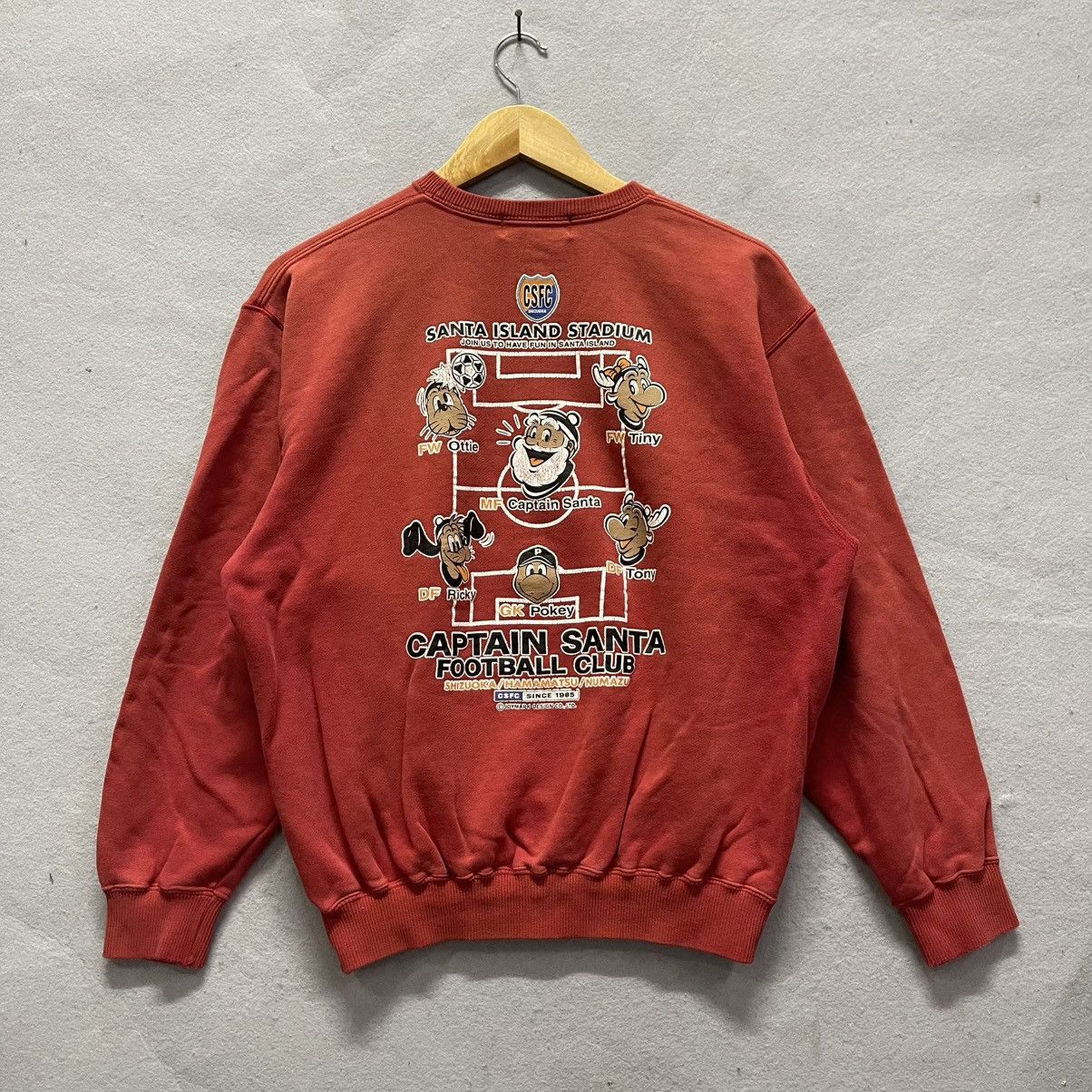 Vintage 1990s Captain Santa Football Club Sweatshirt Red Graphic Size US M / EU 48-50 / 2 - 6 Thumbnail