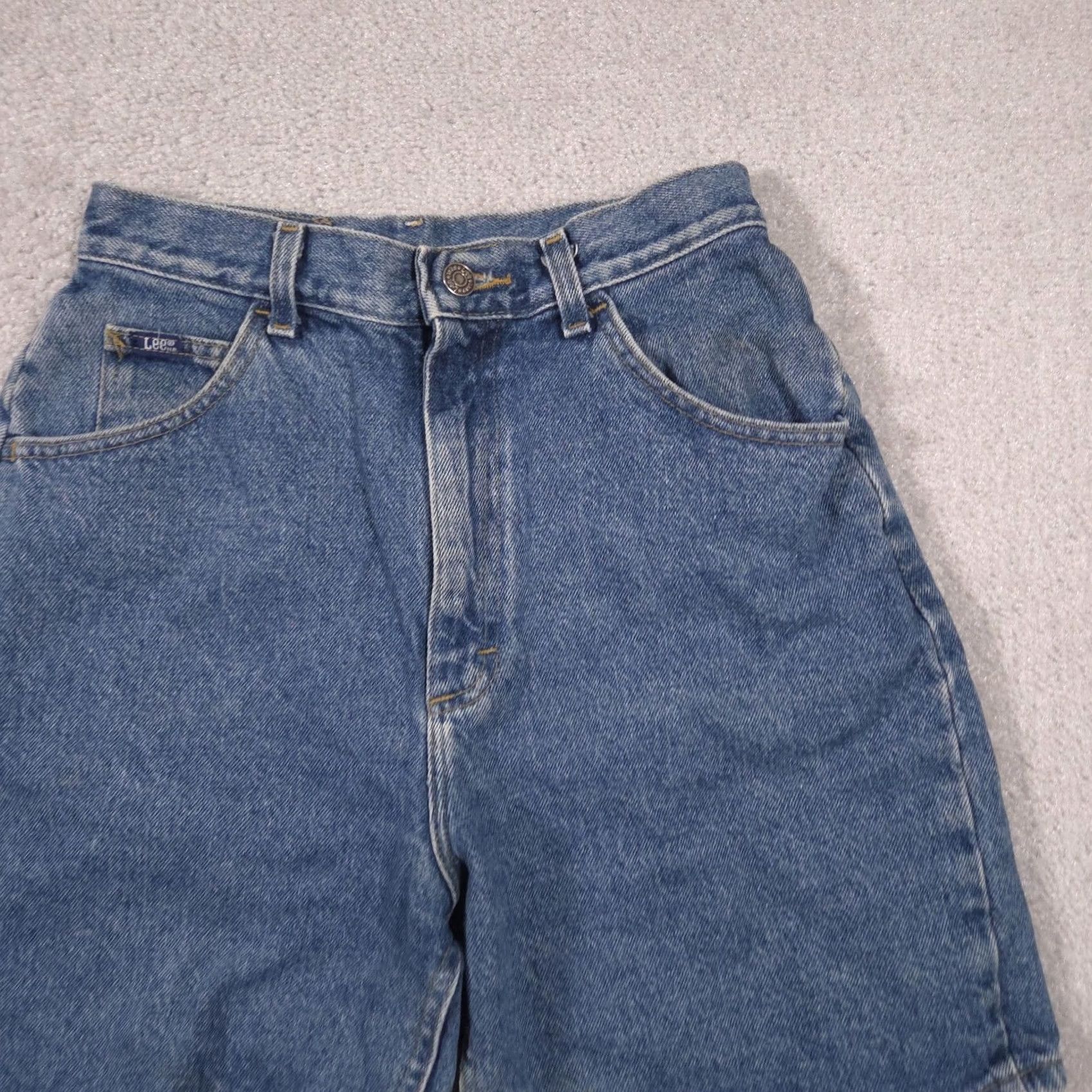 Lee Lee Bermuda Shorts Womens 10 Long Blue Relaxed Fit 5-Pocket Denim Zip Fly Casual Size 32" / US 10 / IT 46 - 4 Thumbnail