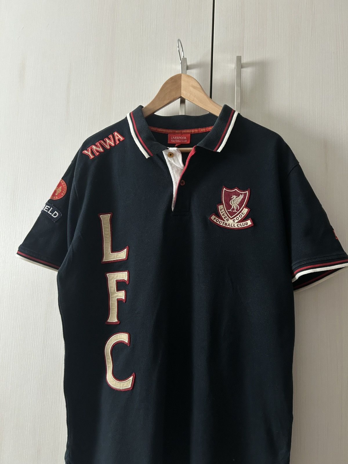 Vintage Vintage LiverPool Big logo soccer polos shirt mens Size US XL / EU 56 / 4 - 2 Thumbnail