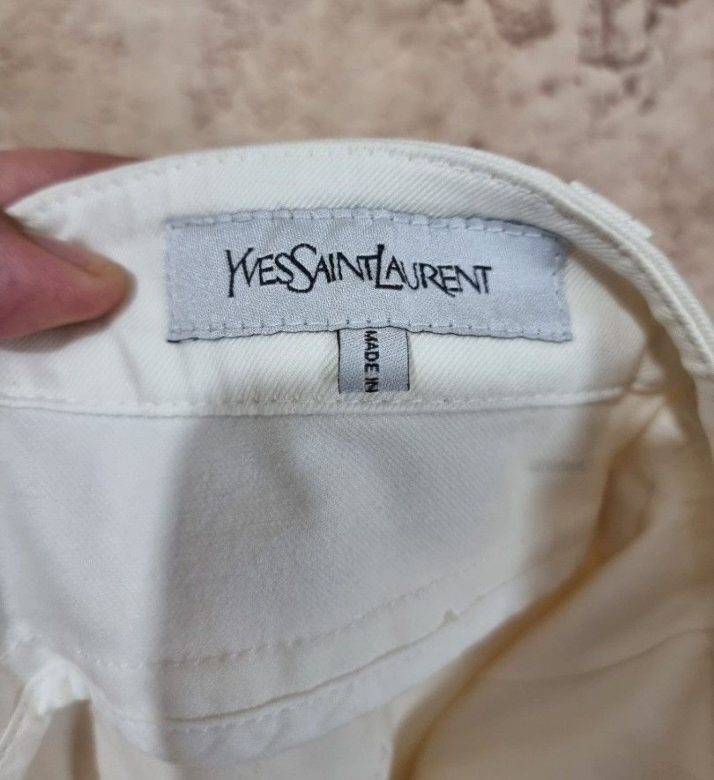 Tom Ford × Yves Saint Laurent Yves Saint Laurent White Boot Cut pants Size 27" / US 4 / IT 40 - 3 Thumbnail