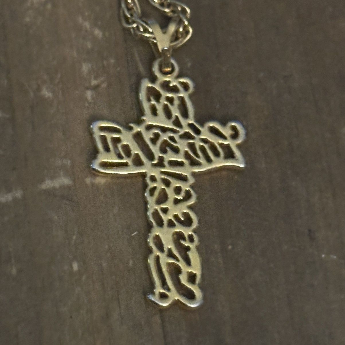 Vintage Vintage God Loves You So Do I cross pendant necklace Size ONE SIZE - 4 Thumbnail