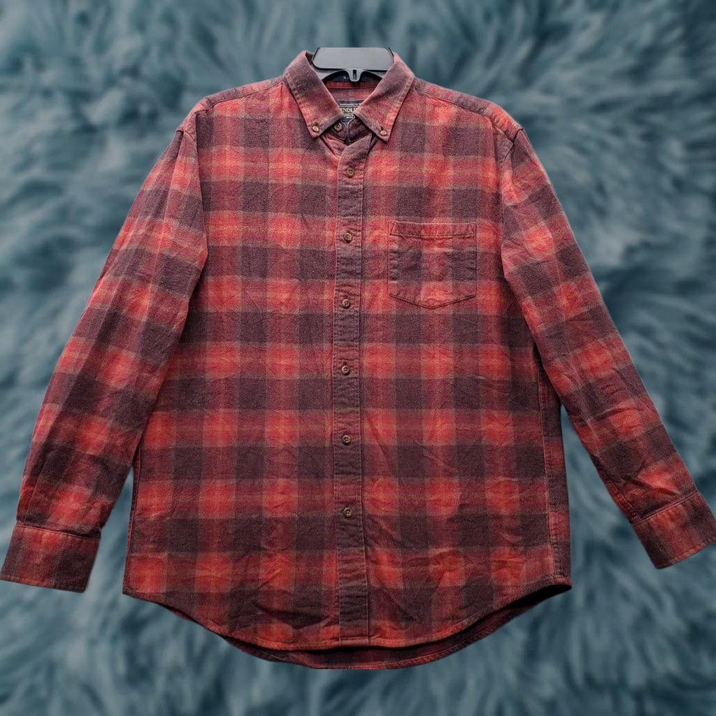 Pendleton Pendleton Mens Shirt Button-Up Plaid Mason Long Sleeve Collared Multicolor 100% Cotton Size M Size US M / EU 48-50 / 2 - 1 Thumbnail