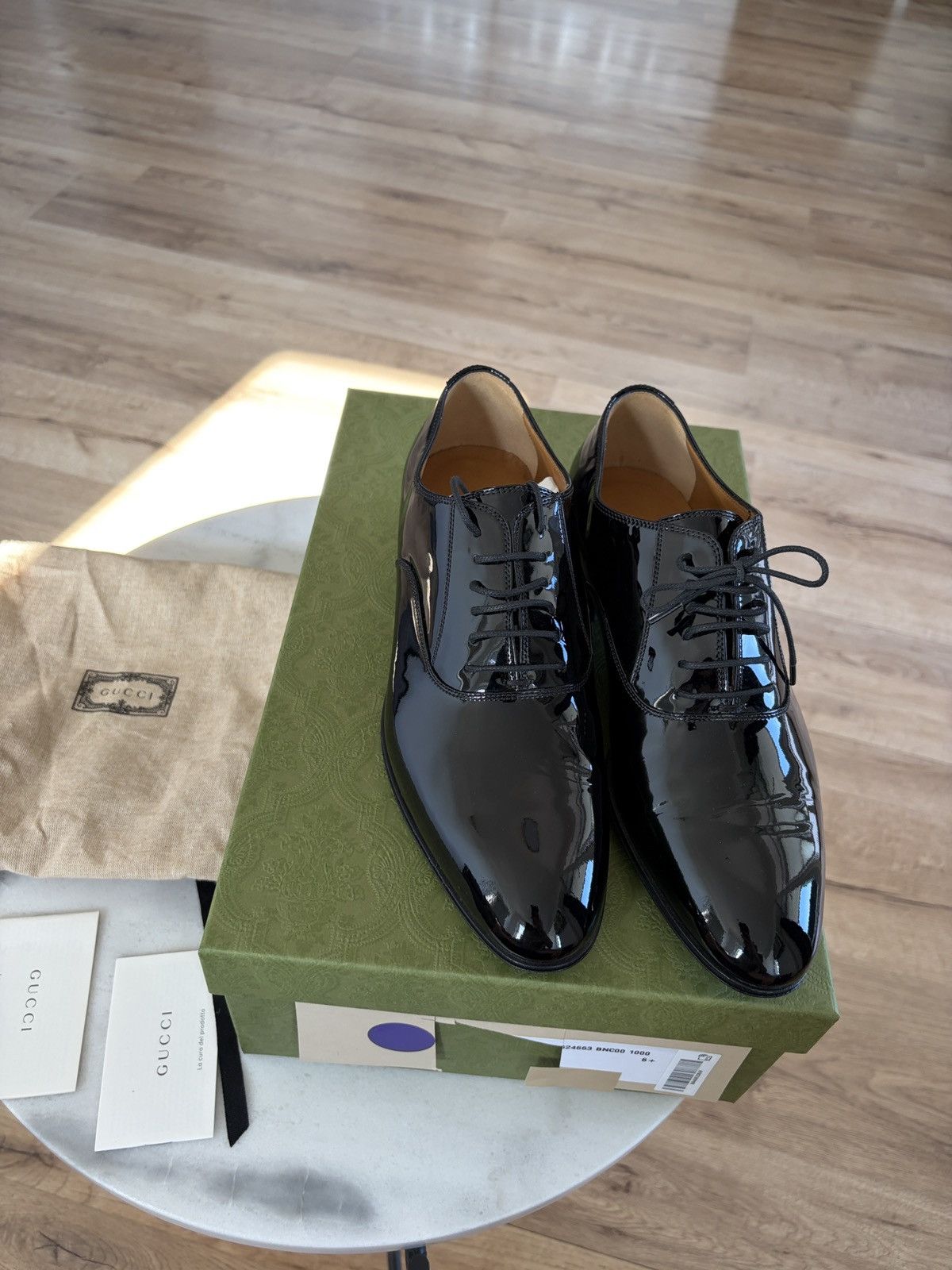 Gucci Gucci Worsh Patent Leather Lace-Up Shoes Size US 7.5 / EU 40-41 - 13 Thumbnail