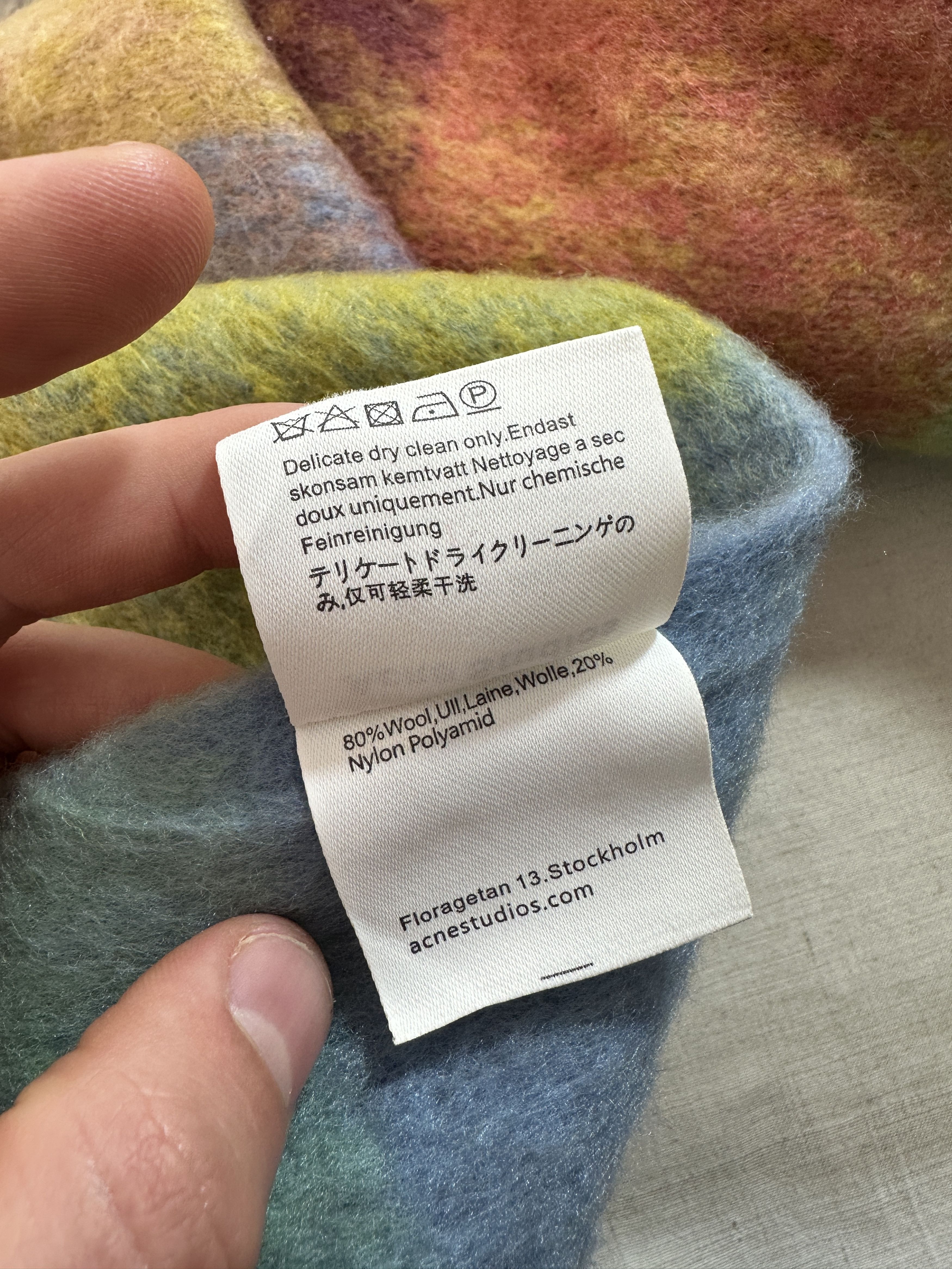 Acne Studios Acne Studios Large Plaid Scarf Wool Blend Logo Patch Size ONE SIZE - 8 Thumbnail