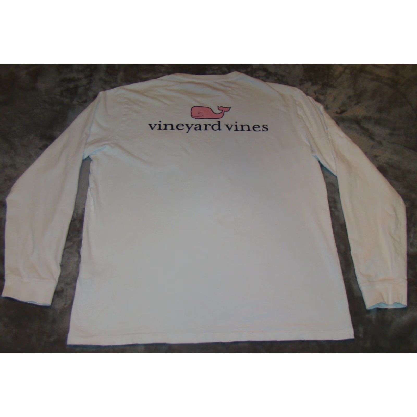 Vineyard Vines Vineyard Vines Adult Mens M L/S Pocket Spell Out Logo Whale White Shirt Size US M / EU 48-50 / 2 - 5 Thumbnail