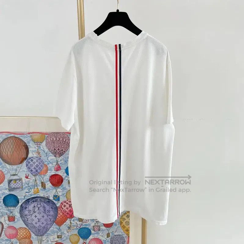 Thom Browne Thom Browne White Cotton Short Sleeve T-Shirt . Size XL / US 12-14 / IT 48-50 - 1 Thumbnail