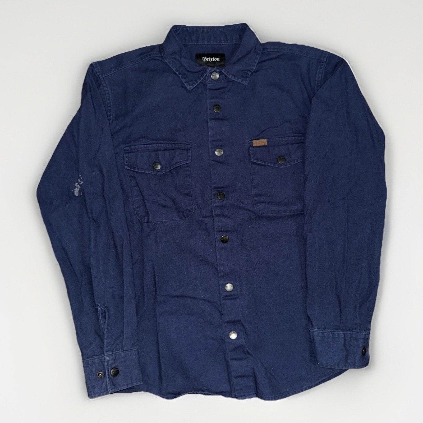 Brixton × Vintage Brixton Workwear Utility Chore Shirt Blue Canvas Button Up M Size US M / EU 48-50 / 2 - 1 Thumbnail