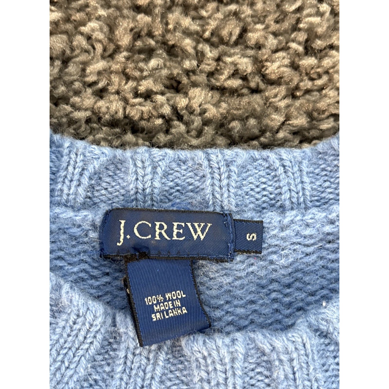 J.Crew VINTAGE J.CREW Sweater Mens S Crew Oarsman Blue Wool Cable-Knit Fisherman Pullover Size US S / EU 44-46 / 1 - 4 Thumbnail