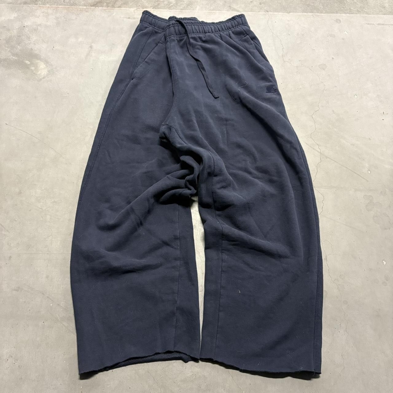 Starter × Vintage Crazy Vintage Y2K/2000s Baggy Navy Blue Wideleg Starter Sweatpants! Size US 40 / EU 56 - 2 Thumbnail