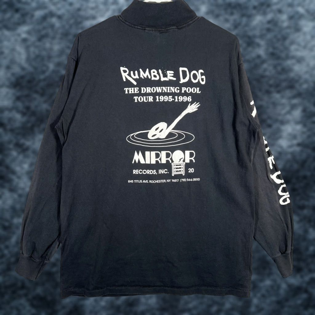Vintage VINTAGE A1 90s Murina Rumble Dog The Drowing Pool Mock Neck T Shirt Adult XL Black Mens Size US XL / EU 56 / 4 - 1 Thumbnail