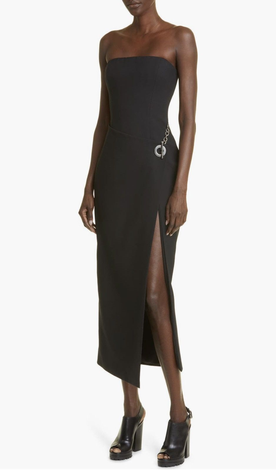 Brandon Maxwell Brandon Maxwell Nina Hardware Strapless Wool & Silk Dress Size XS / US 0-2 / IT 36-38 - 1 Thumbnail