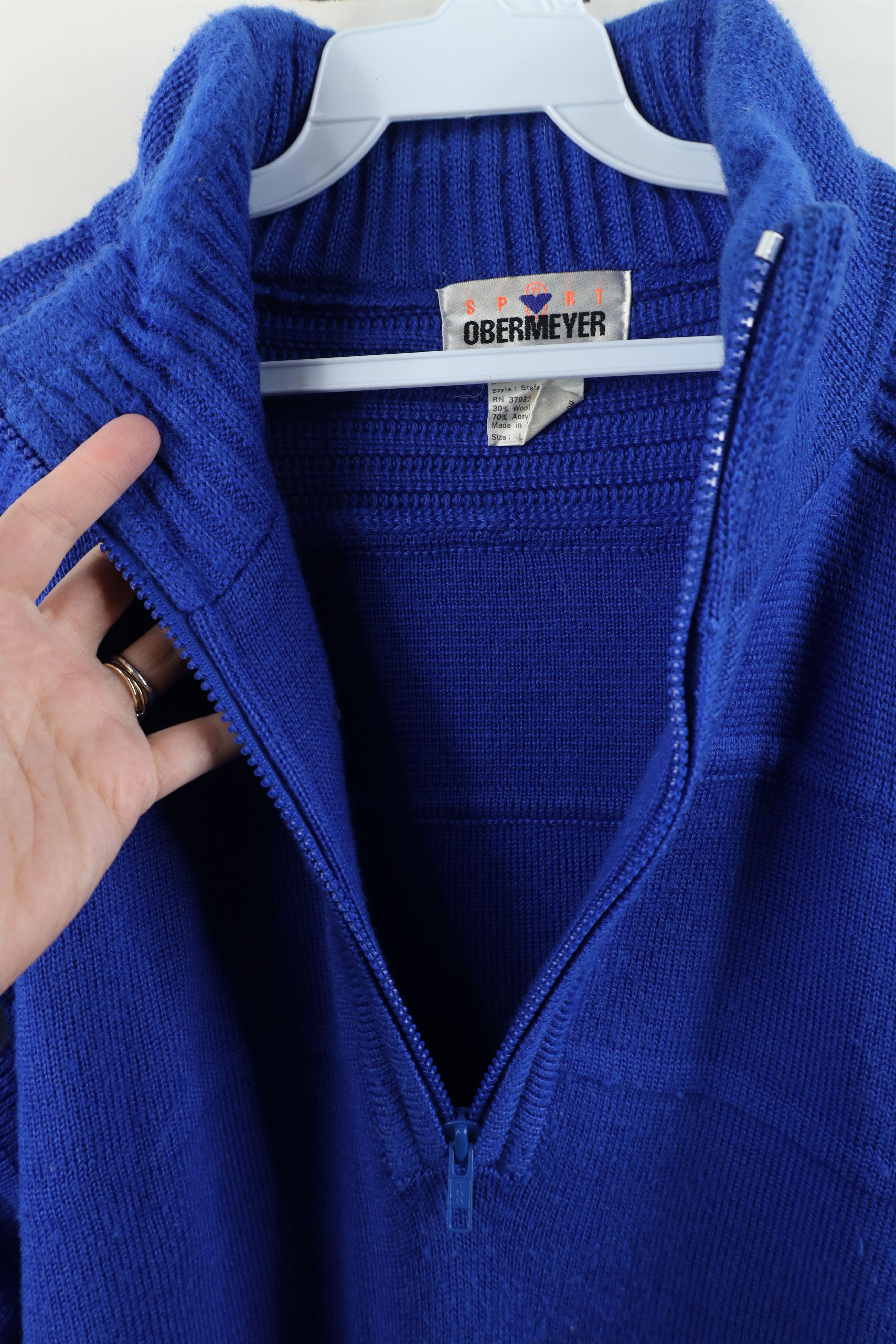 Vintage Vintage 90s Streetwear Knit Heavyweight Half Zip Sweater Size US L / EU 52-54 / 3 - 7 Thumbnail