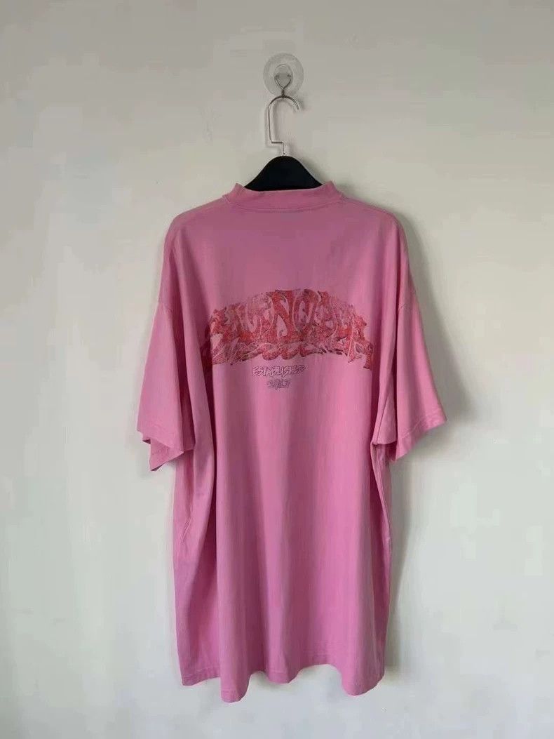 Balenciaga Balenciaga Disaster Short Sleeve, Pink Size US M / EU 48-50 / 2 - 2 Thumbnail
