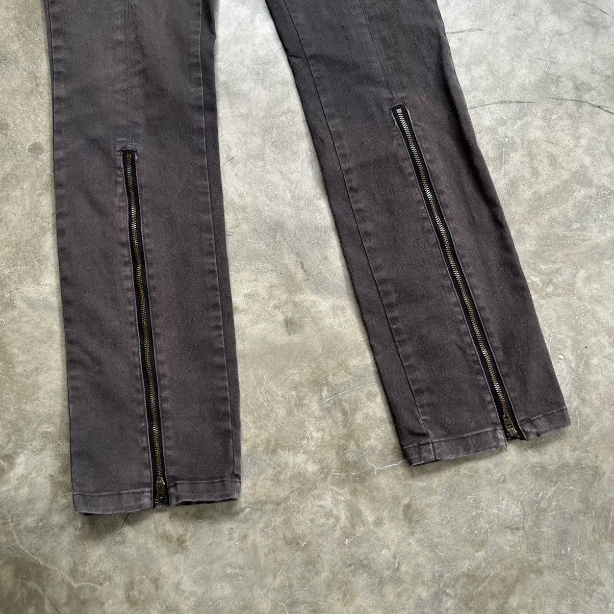 Undercover 2000s Moussy Undercover Washed Bondage Bottom Zip Pants Size US 27 - 6 Thumbnail