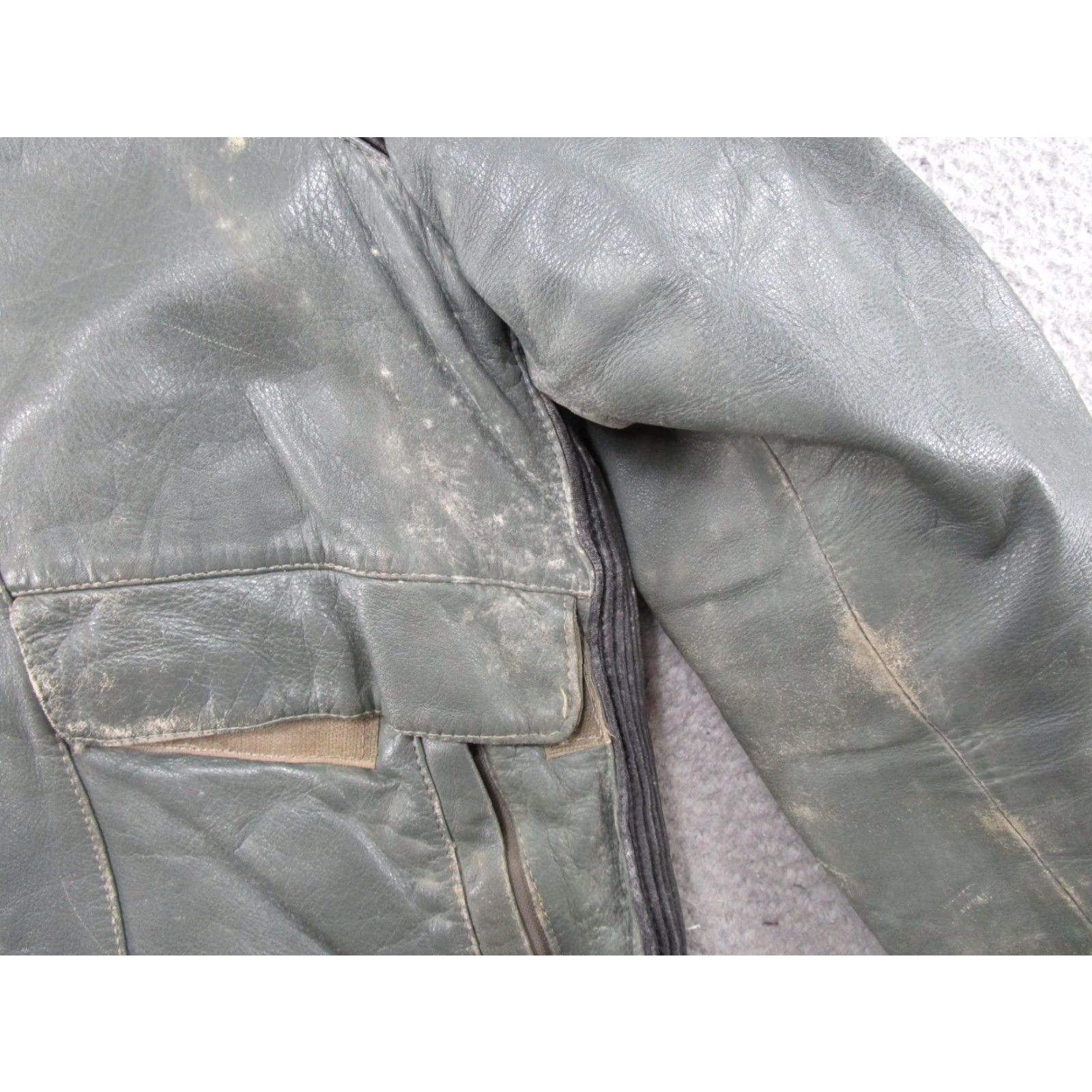 Vintage VINTAGE Polaris Leather Jacket 90s Winter Gray LT Tall L Size Jacket Mens Sz Read Logo Zip Up Regular Motorcycle Coat Size US L / EU 52-54 / 3 - 2 Thumbnail