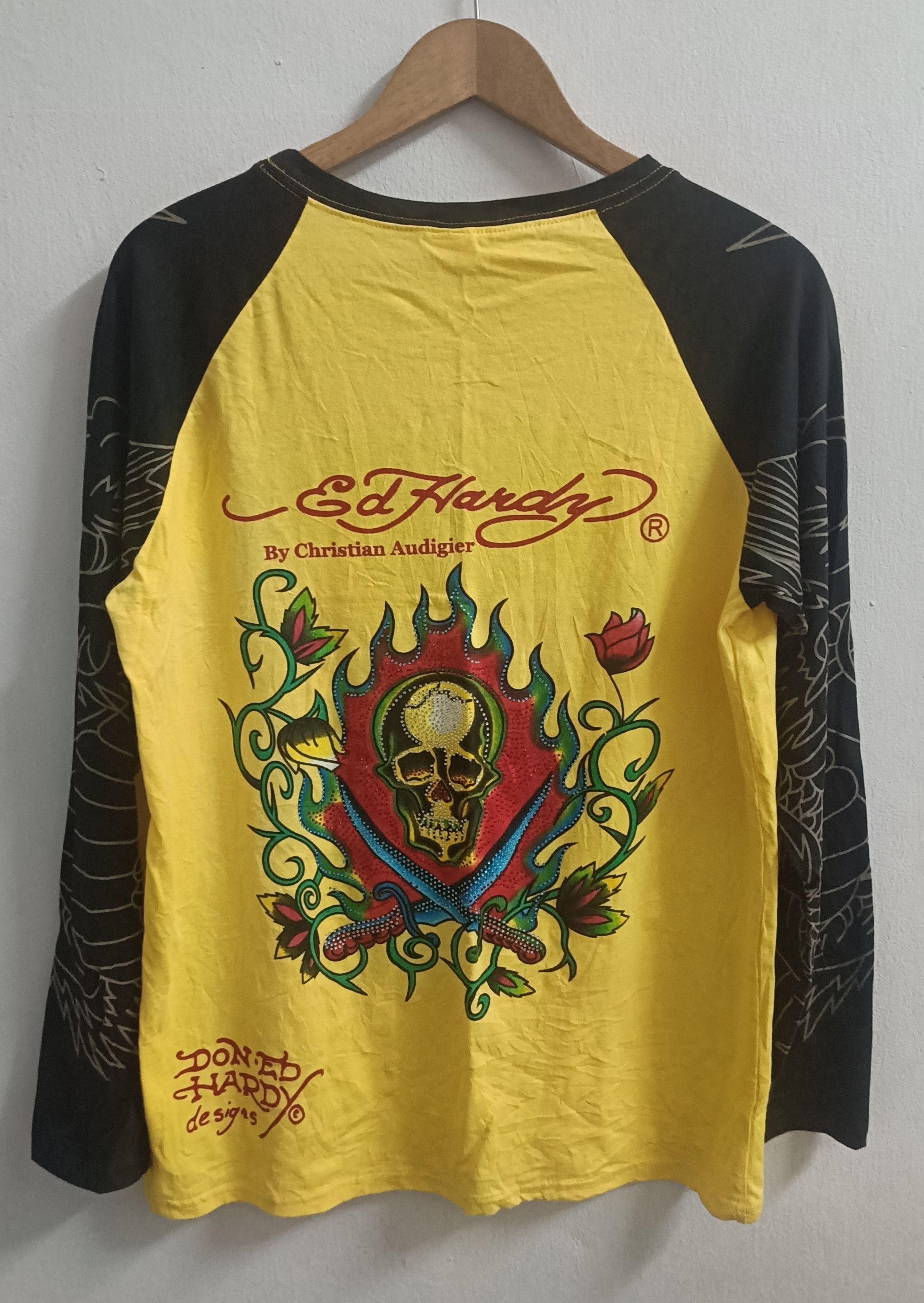 Ed Hardy 🔥🔥 Rare Ed Hardy Long Sleeve Tee Size US XL / EU 56 / 4 - 2 Thumbnail