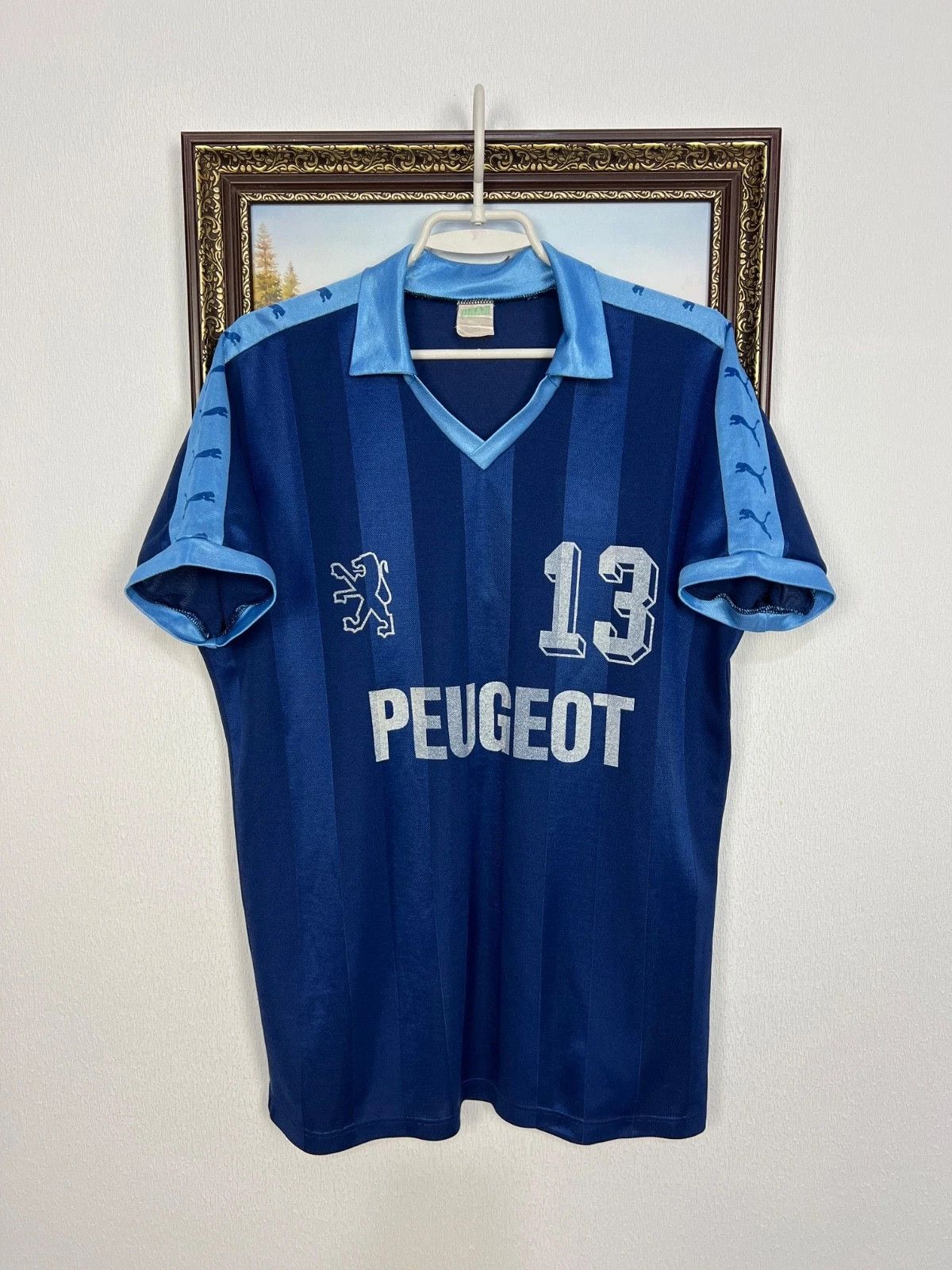 Puma Sochaux football shirt #13 1979 Match Worn Soccer Jersey Size US L / EU 52-54 / 3 - 1 Thumbnail