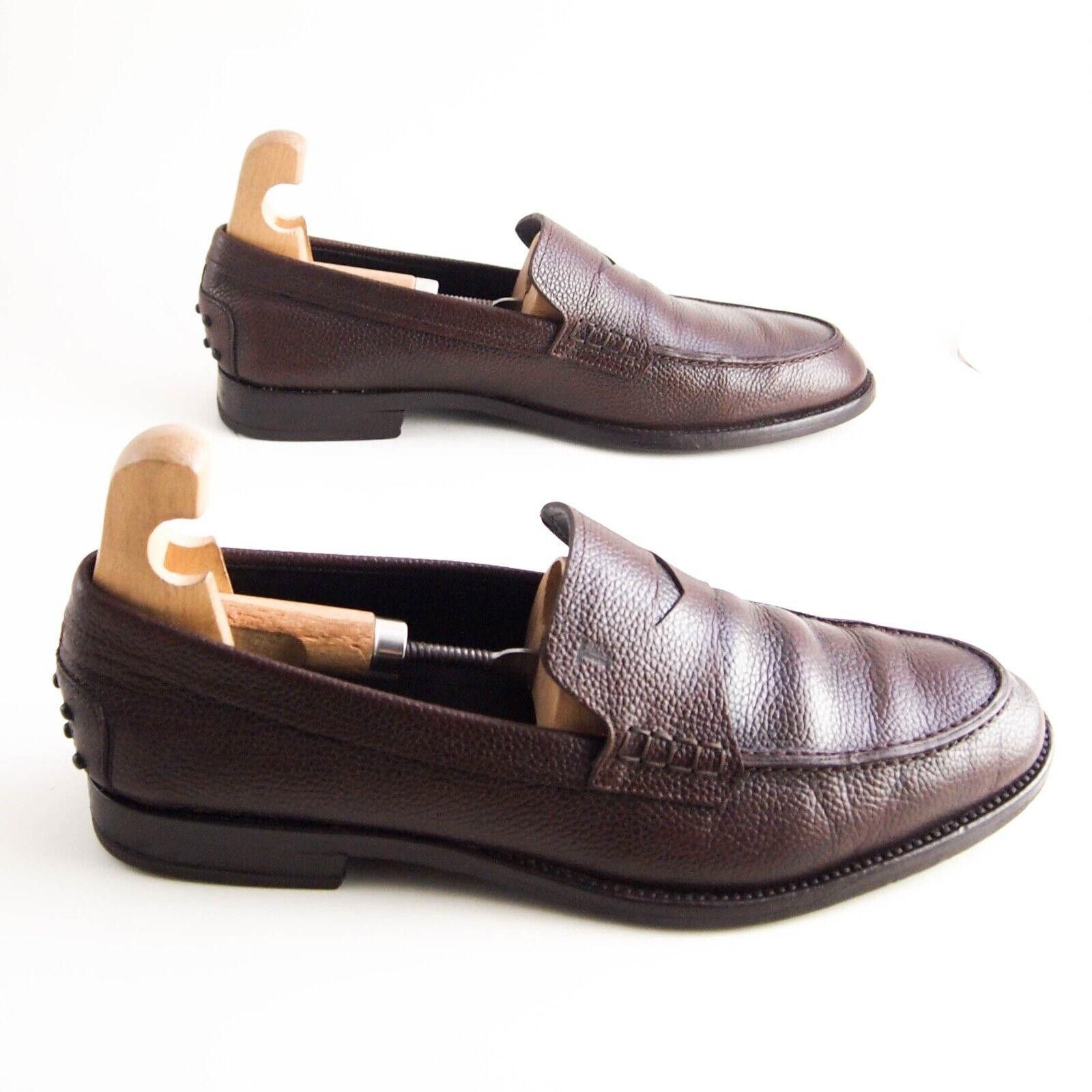 Tod's TOD's Penny Loafers Brown Scotch Grain Leather US 11 E EU 44 Size US 11 / EU 44 - 6 Thumbnail