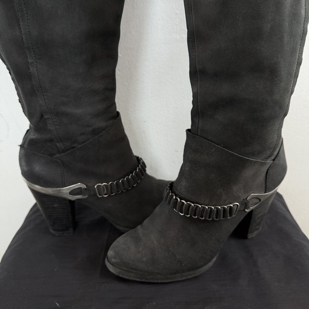 Miss Sixty Vintage Miss Sixty Melody Over The Knee Real Leather Boots Size US 7 / IT 37 - 6 Thumbnail