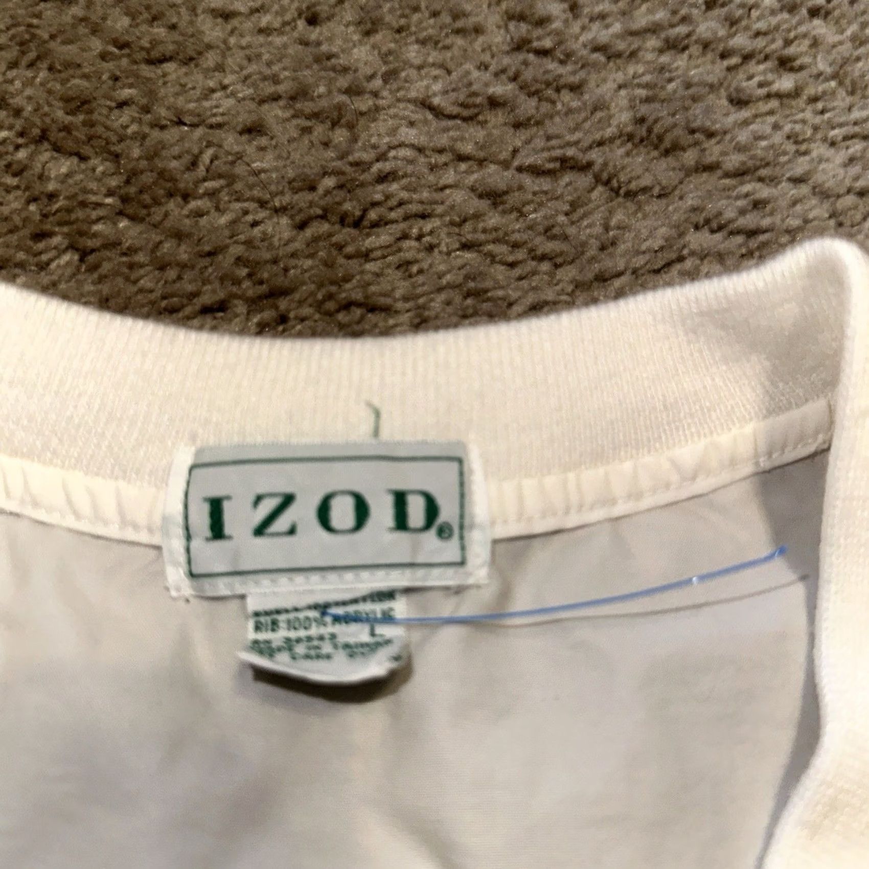 Izod VINTAGE Izod Sweatshirt Mens Large Windbreaker Embroidered Logo 90s White Size US L / EU 52-54 / 3 - 3 Thumbnail