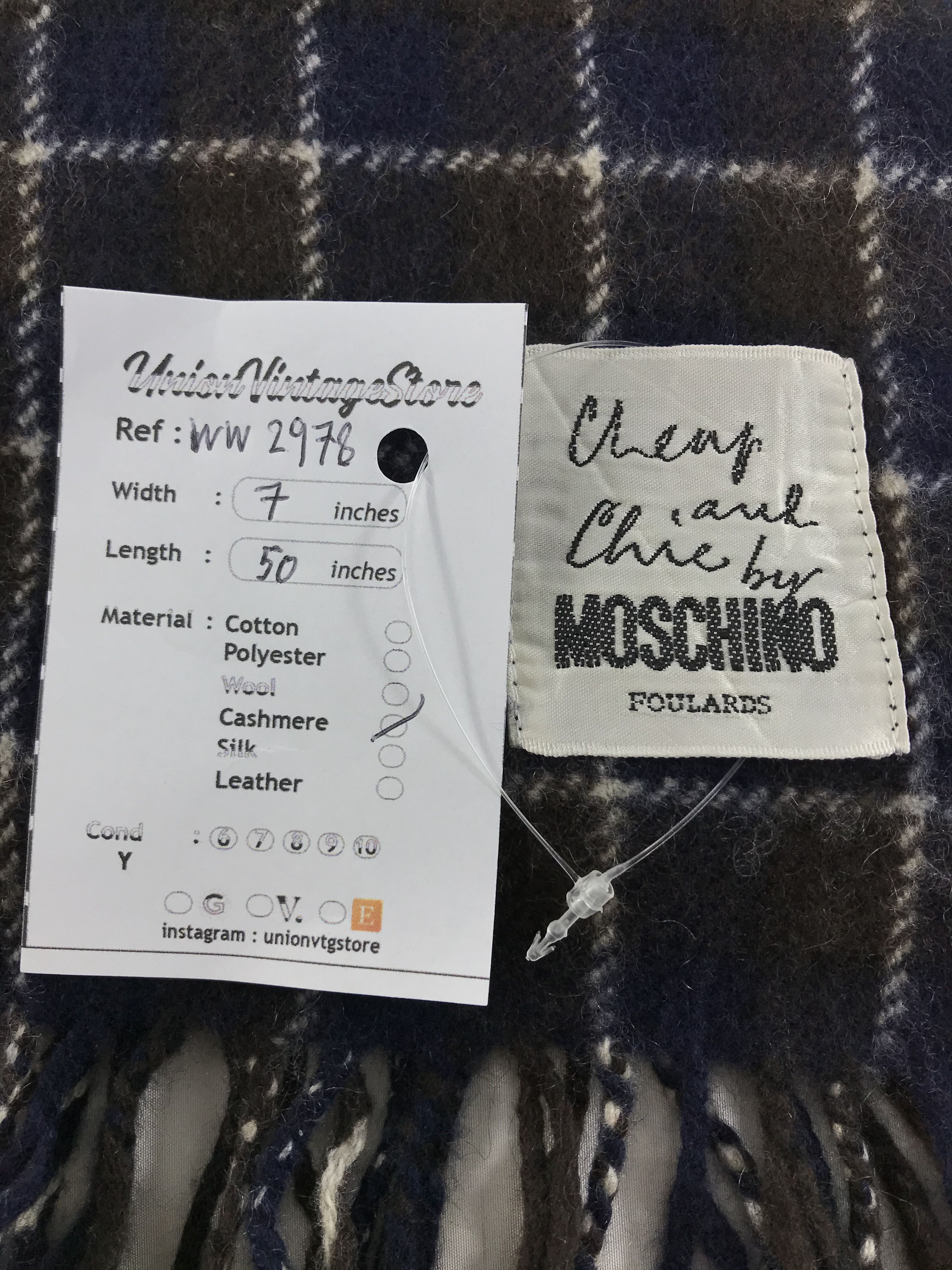 Vintage Moschino Scarf / Muffler / Neckwear - WW2978 Size ONE SIZE - 4 Thumbnail