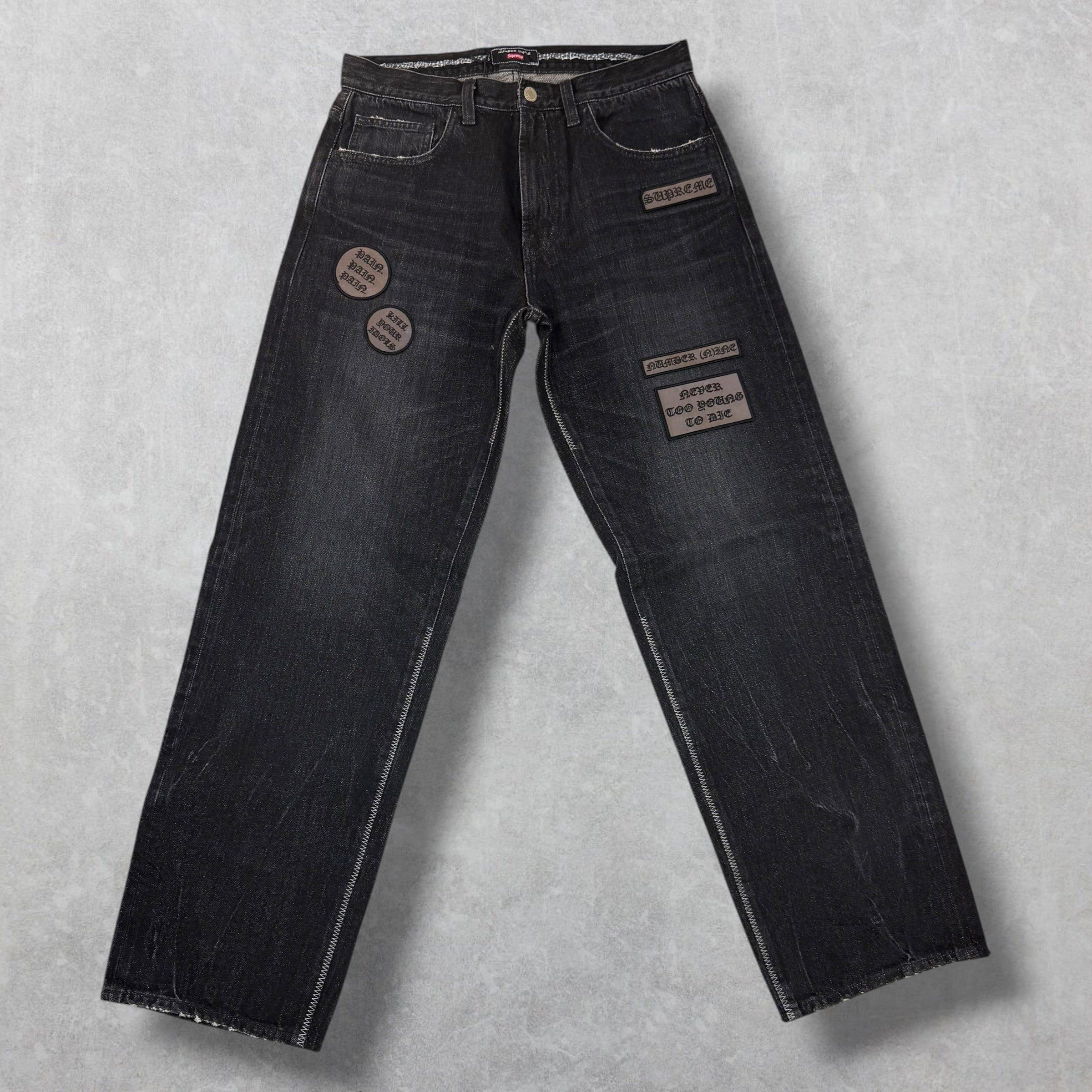 Supreme Supreme x Number (N)ine patches Black Jeans 30 Size US 30 / EU 46 - 2 Thumbnail