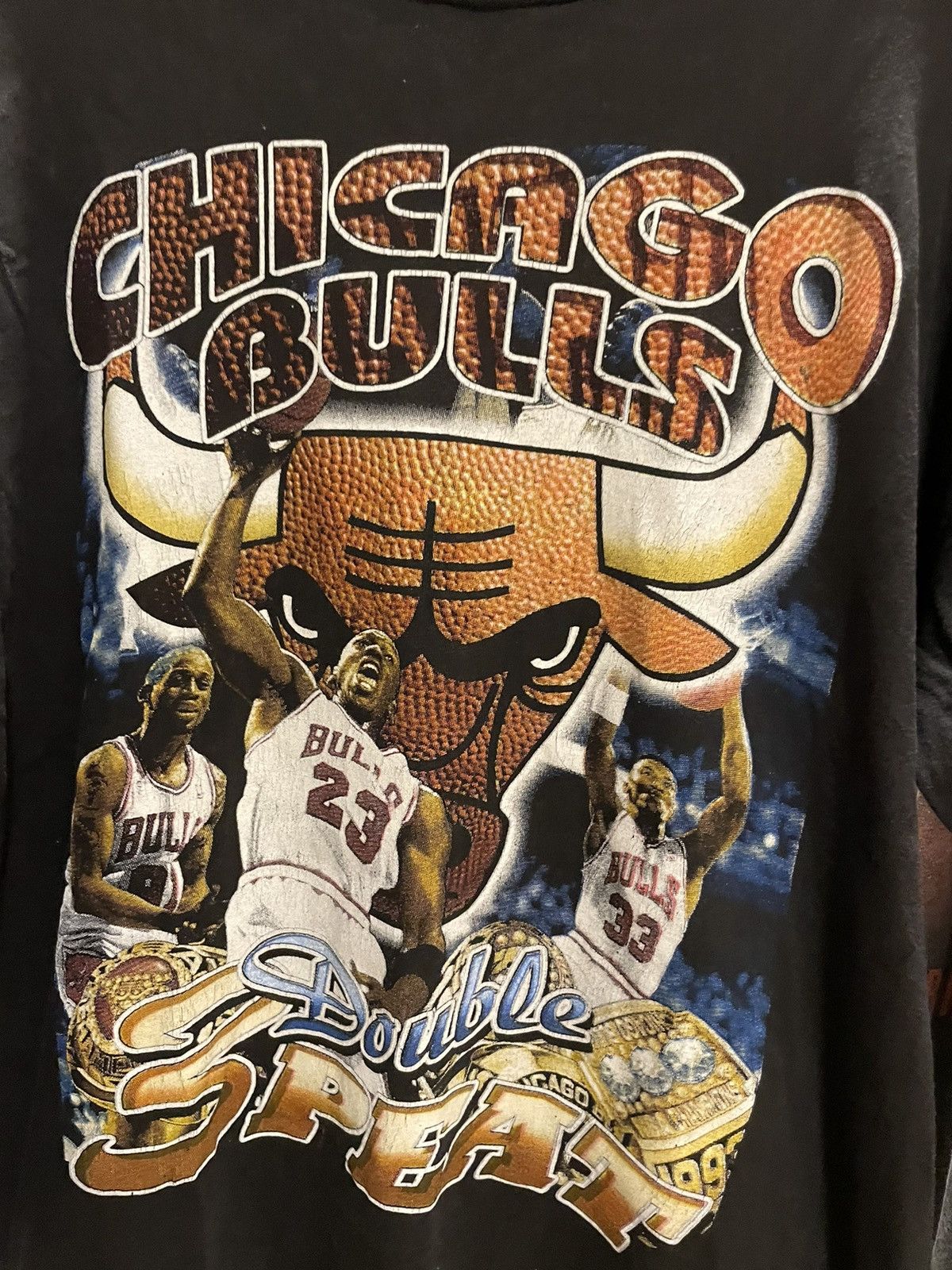 Vintage Chicago Bulls Double Peat Rap Tee